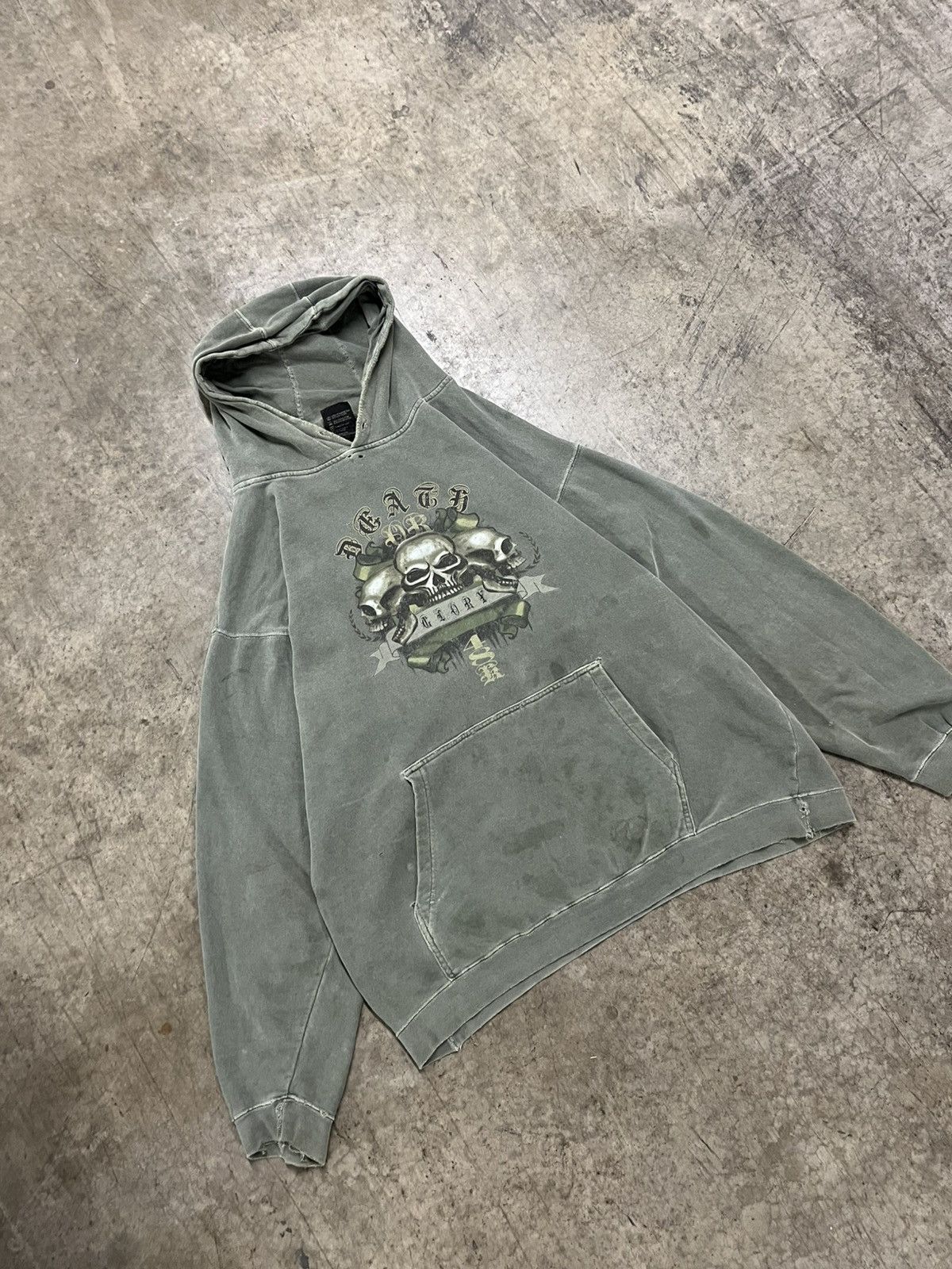 Vintage Y2k top heavy grunge hoodie skater streetwear hype rare Size US L / EU 52-54 / 3 - 3 Thumbnail