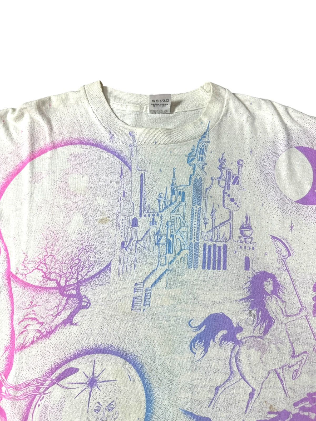 Magical Design × Vintage *RARE* 90w VINTAGE MYTHICAL FANTASY WIZARDS MAGIC AOP TEE Size US XL / EU 56 / 4 - 5 Thumbnail