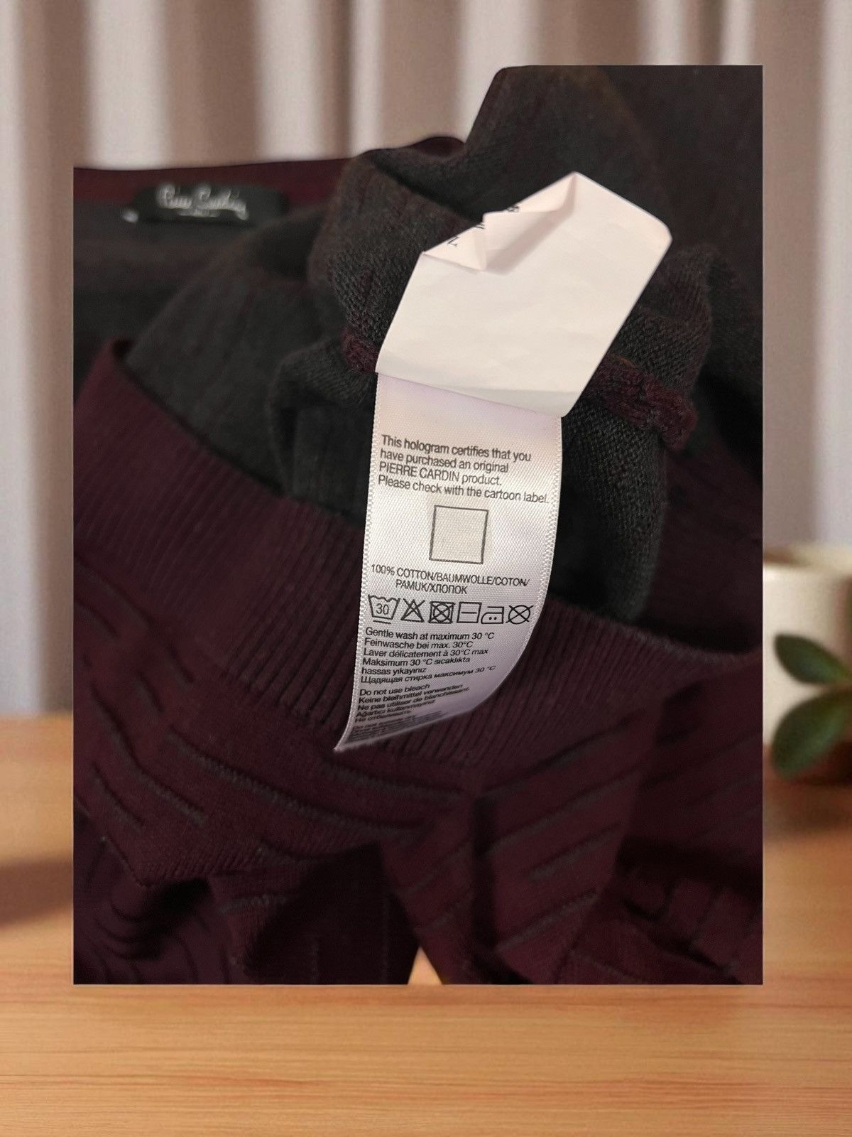 Pierre Cardin Pierre Cardin burgundy pull size L Size US L / EU 52-54 / 3 - 7 Thumbnail