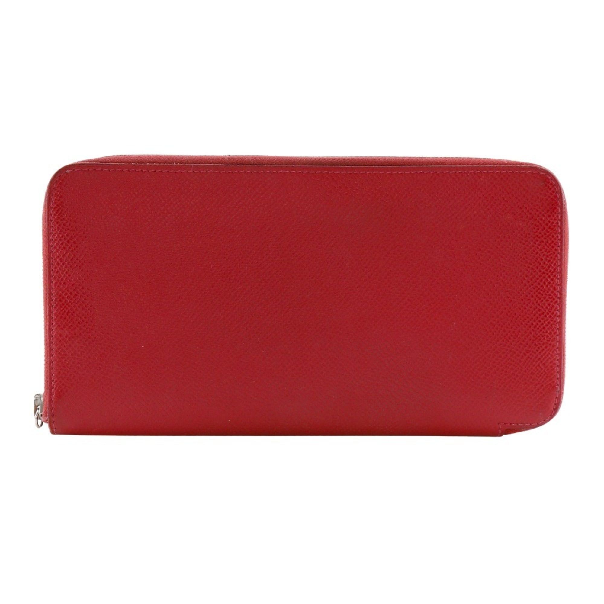 Hermes Hermes Azap Silk in Long Wallet Veau Epsom 2010 Red □N Zipper Women's Size ONE SIZE - 1 Thumbnail