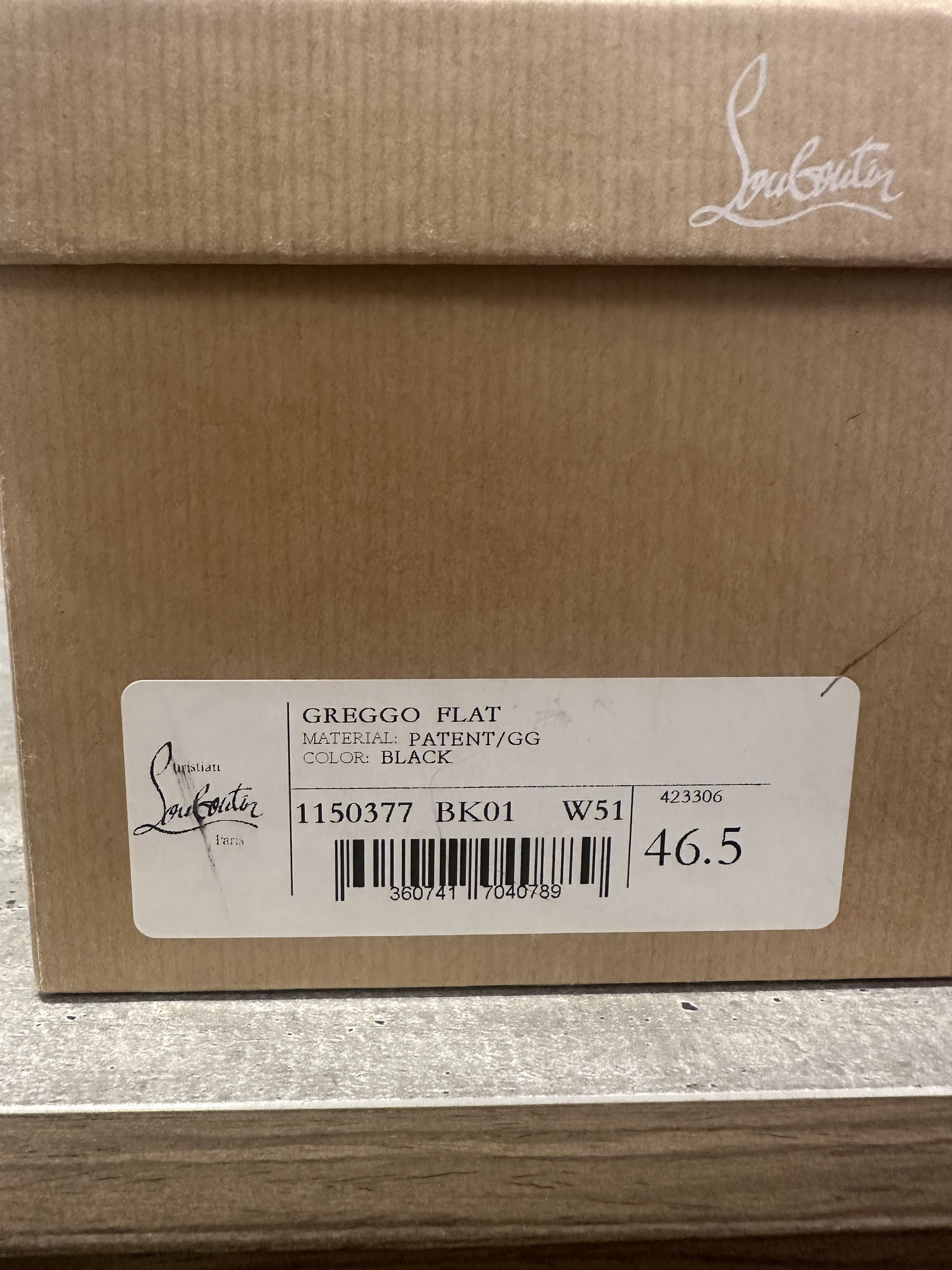 Christian Louboutin Christian Louboutin Greggo Flat Patent Leather Black Size US 13 / EU 46 - 6 Thumbnail