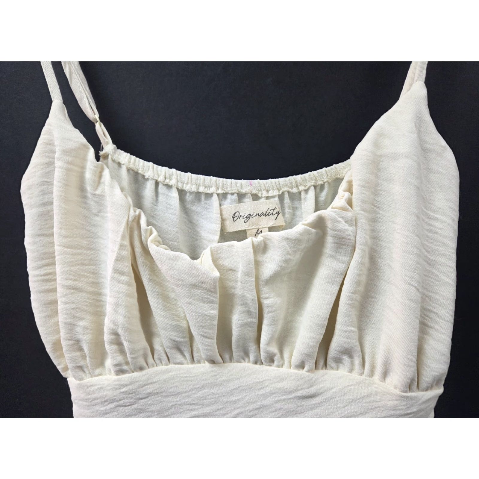 Vintage NWT la la land Top Ivory M Round Neck Pullover String Ruffle Cowboy Theme Casual Travel Party Womens Size M / US 6-8 / IT 42-44 - 3 Thumbnail