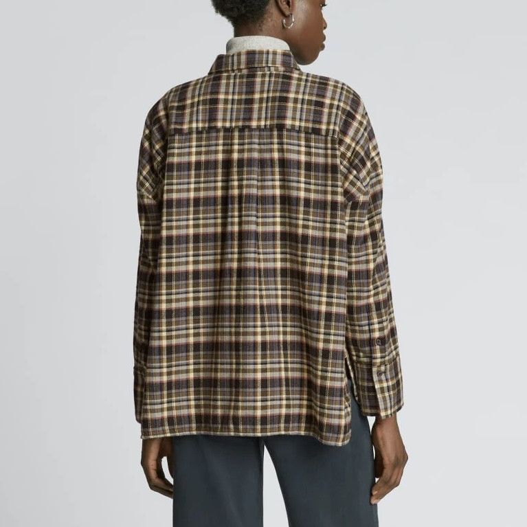 Everlane New Everlane The Boxy Flannel Long Sleeve Button Down Shirt Size XS / US 0-2 / IT 36-38 - 3 Thumbnail