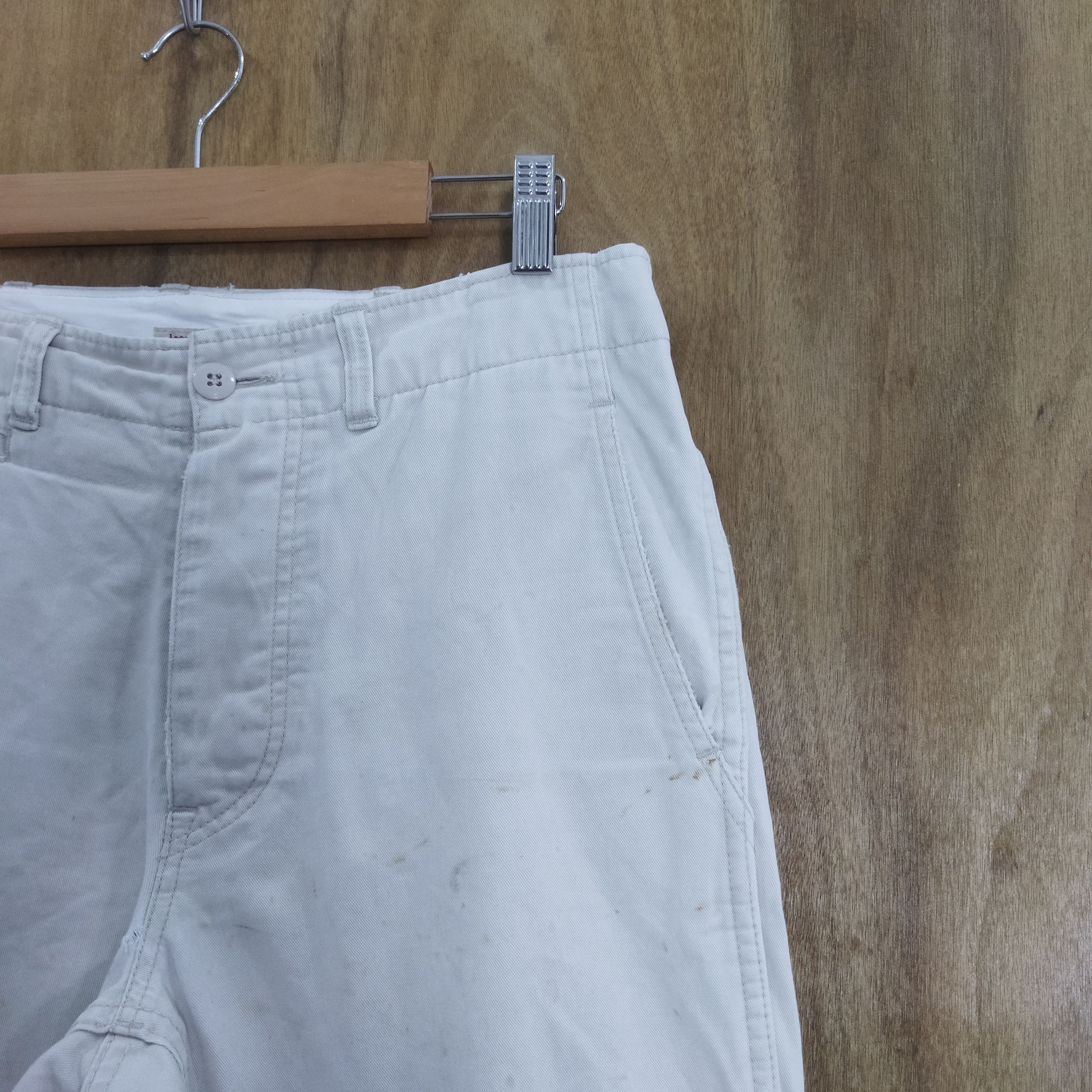 Japanese Brand LACQUER WHITE YELLOW CHINO PANTS Size US 34 / EU 50 - 6 Thumbnail