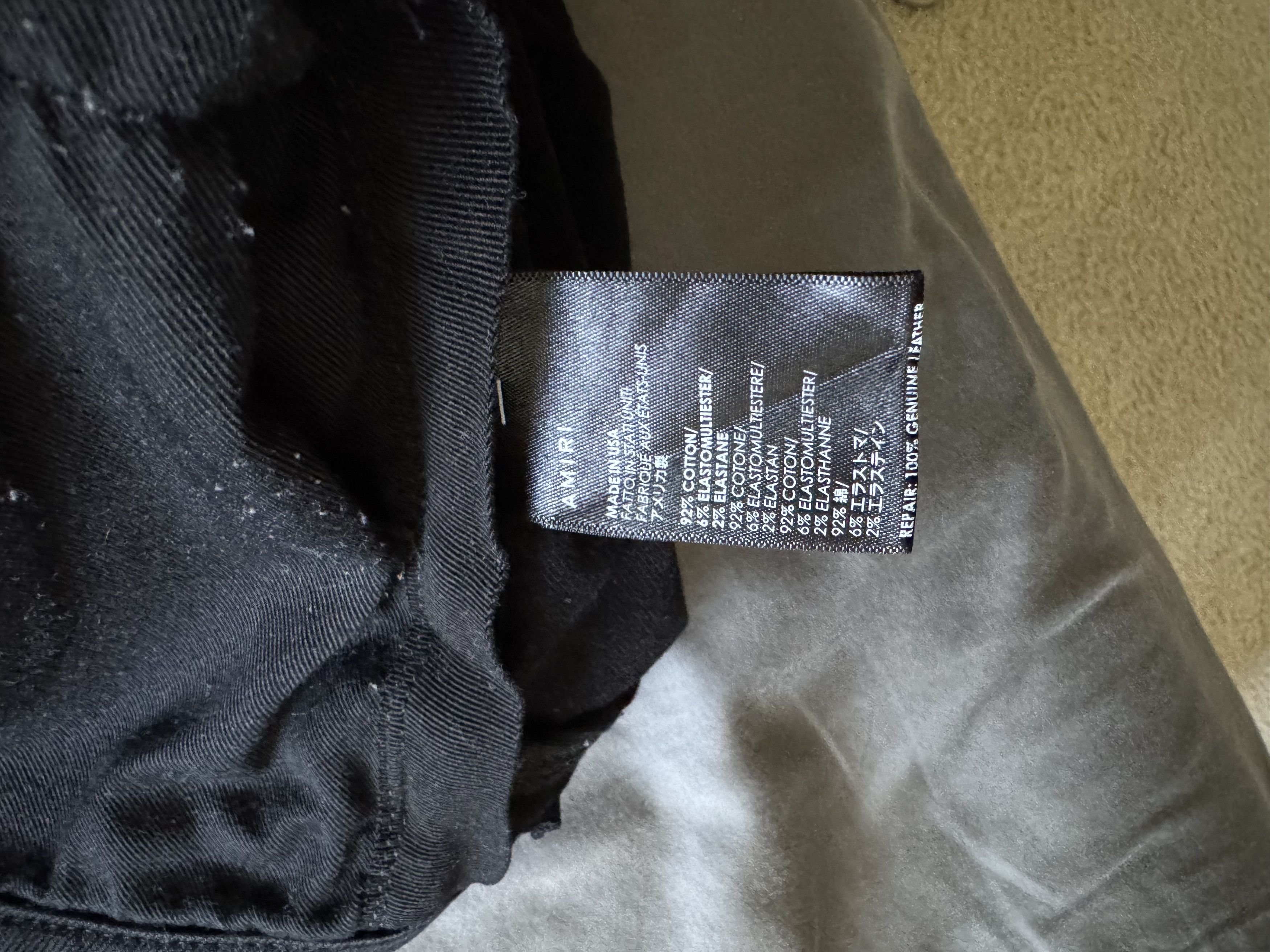 Amiri All black patch amiri denim jeans Size US 34 / EU 50 - 5 Thumbnail