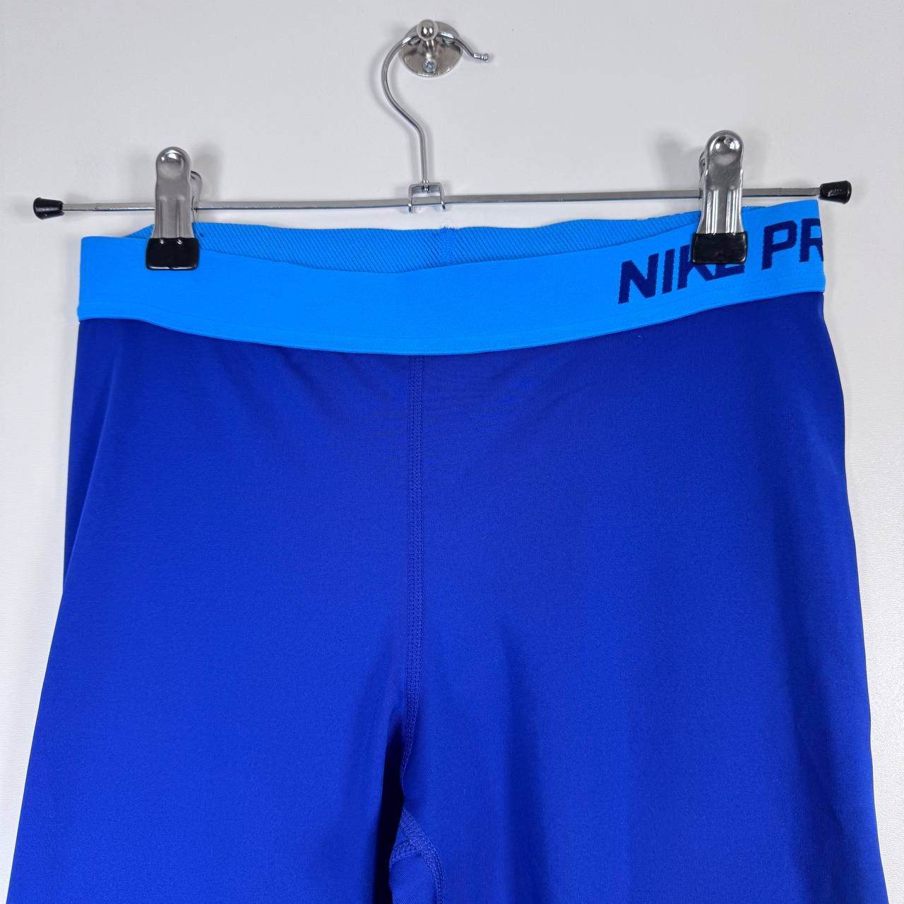 Nike Nike Pro Womens Compression Leggings Blue Cropped Gym M Size 37" - 5 Thumbnail