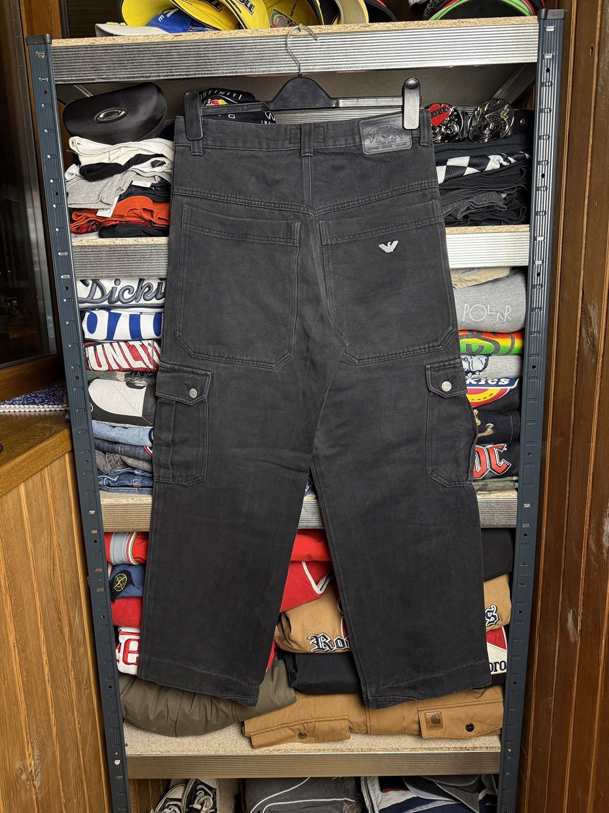 Armani Vintage Armani Jeans Metal Logo Black Denim Pants Size 32 Size US 32 / EU 48 - 1 Thumbnail