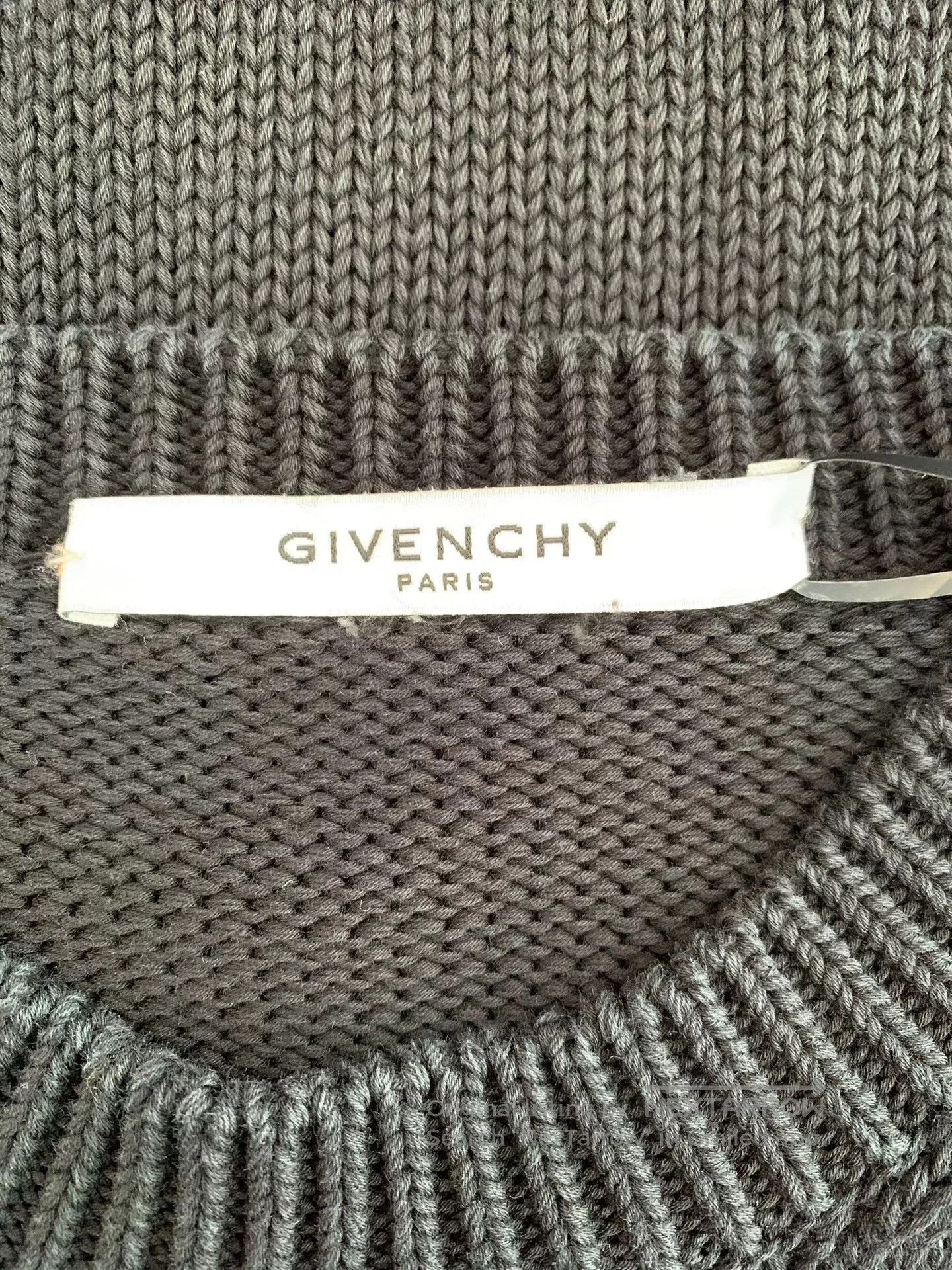 Givenchy Givenchy Black Distressed Logo Knit Sweater. Size US M / EU 48-50 / 2 - 4 Thumbnail