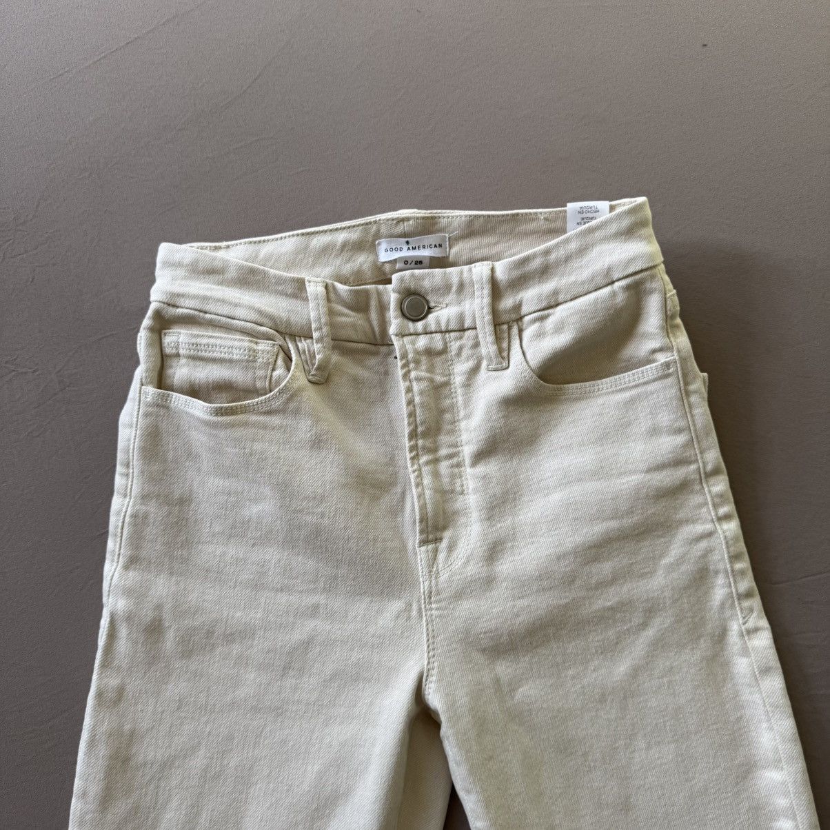 Good American Good American Good Classic Jeans in Bone Size 25" / US 0 / IT 36 - 3 Thumbnail