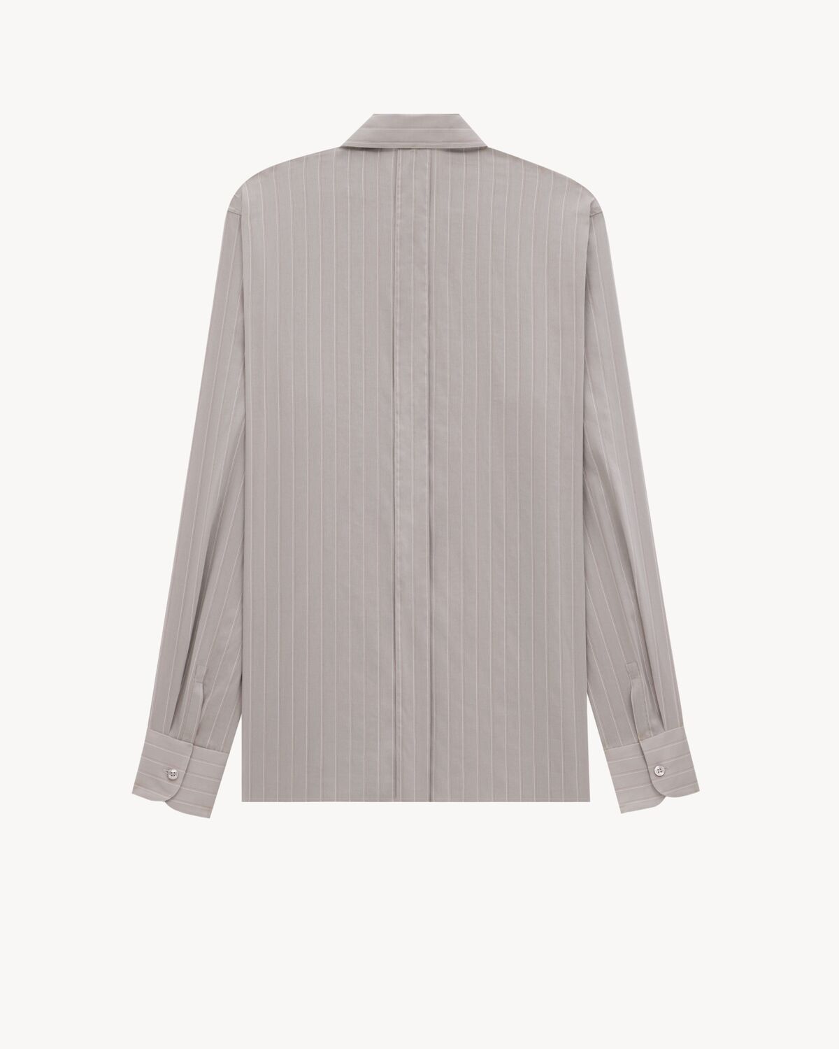 Saint Laurent Paris oc11z1225 813932 Shirt in Striped Cotton and Silk Voile Size US XS / EU 42 / 0 - 2 Thumbnail
