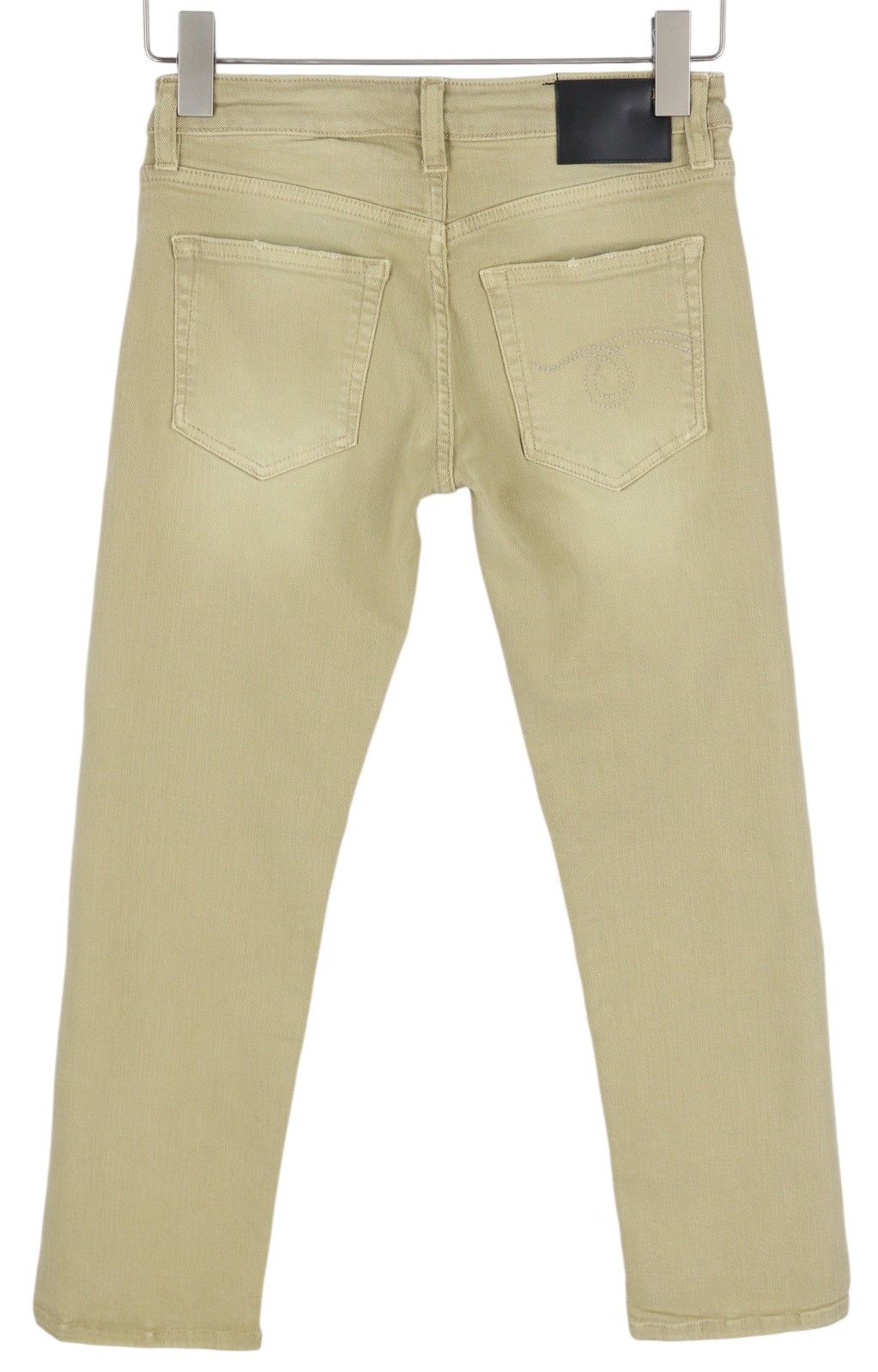R13 BOY STRAIGHT 24 Khaki Stretchy Faded Ankle Casual 86293 Size 24" / US 00 / IT 34 - 4 Thumbnail