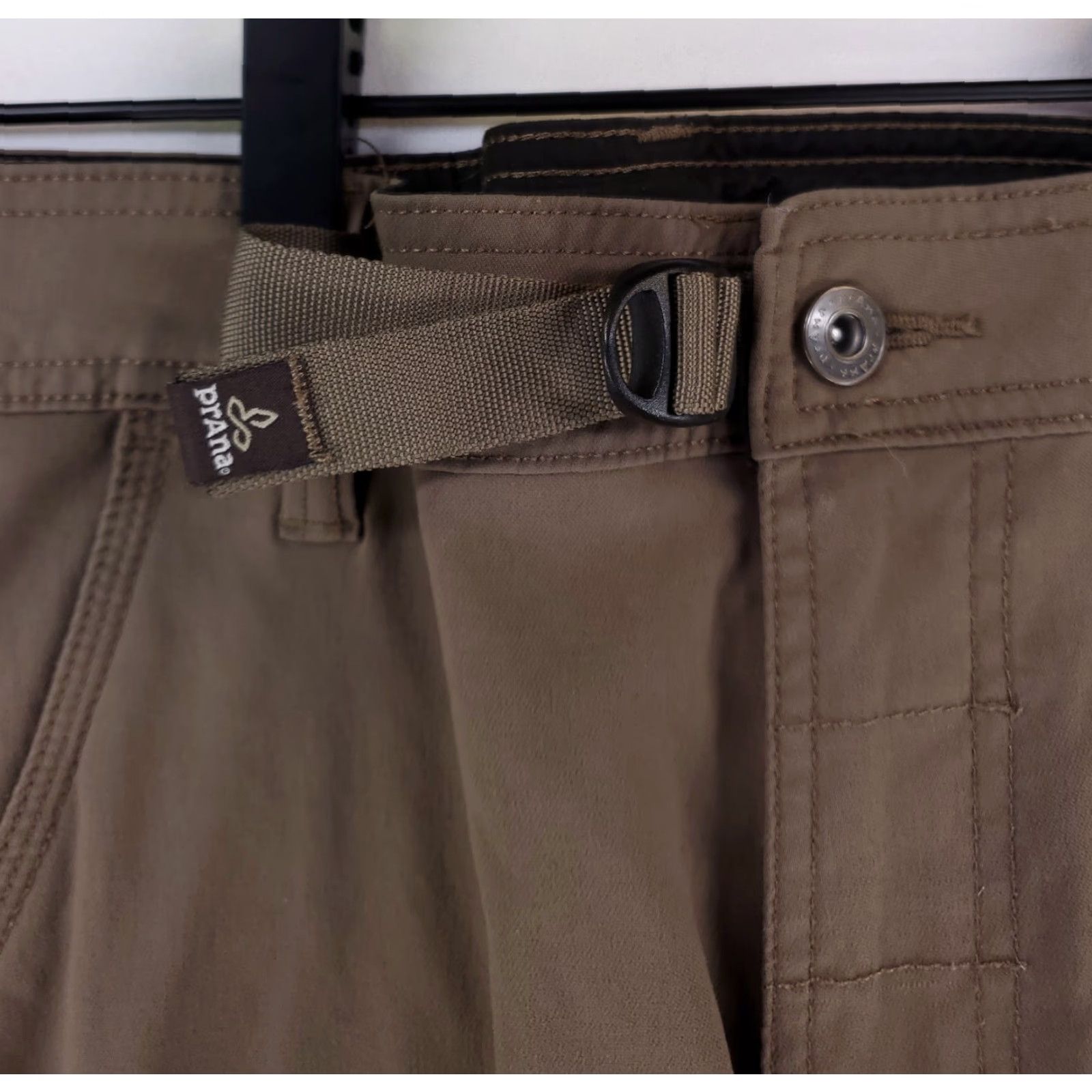 Prana prAna Stretch Zion Pants Hiking Performance Brown Mens 34 Inseam 32 Chino Stretch Pants 90s? Size US 34 / EU 50 - 2 Thumbnail