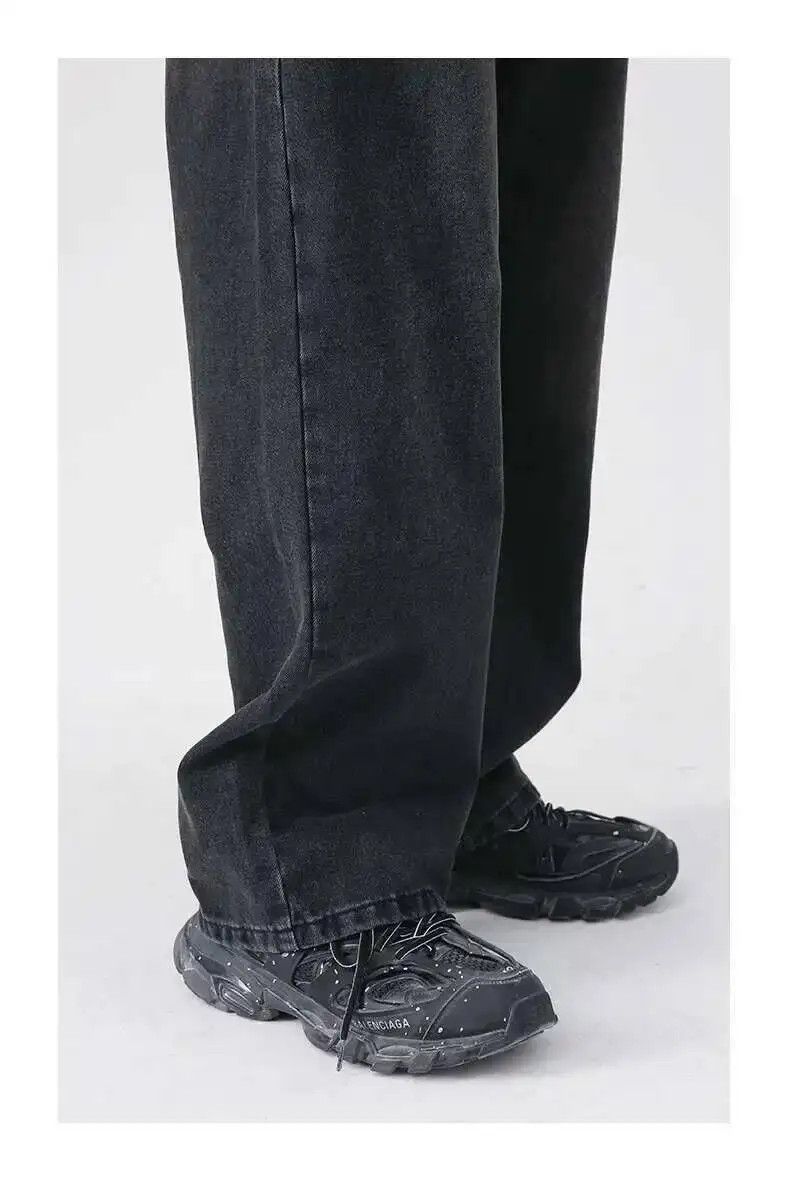 Japanese Brand Regular Baggy Jeans Wide Leg Denim Black Size US 34 / EU 50 - 4 Thumbnail