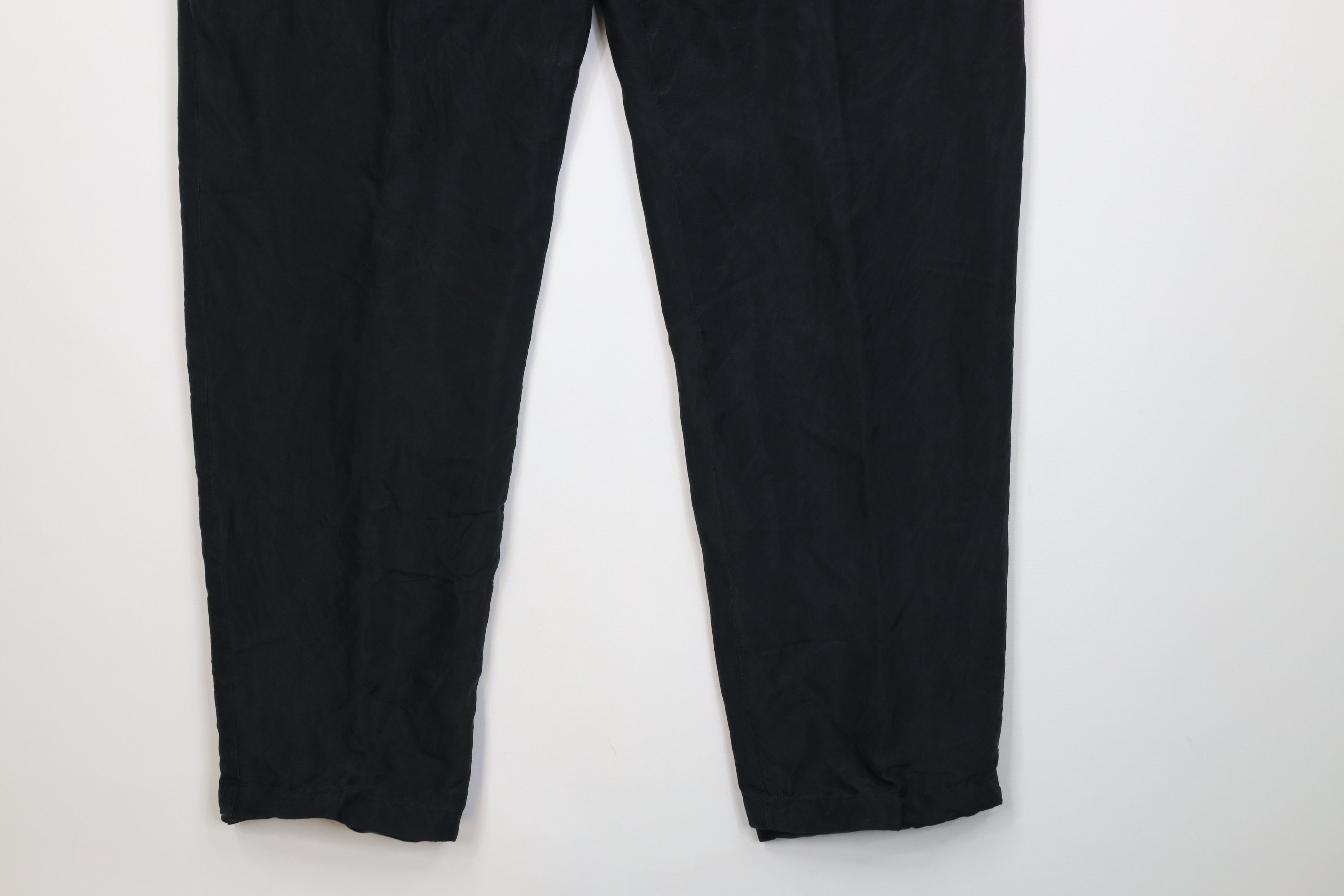 Vintage AS IS Vintage 90s Streetwear Lightweight Silk Pants Black Size 32" / US 10 / IT 46 - 5 Thumbnail