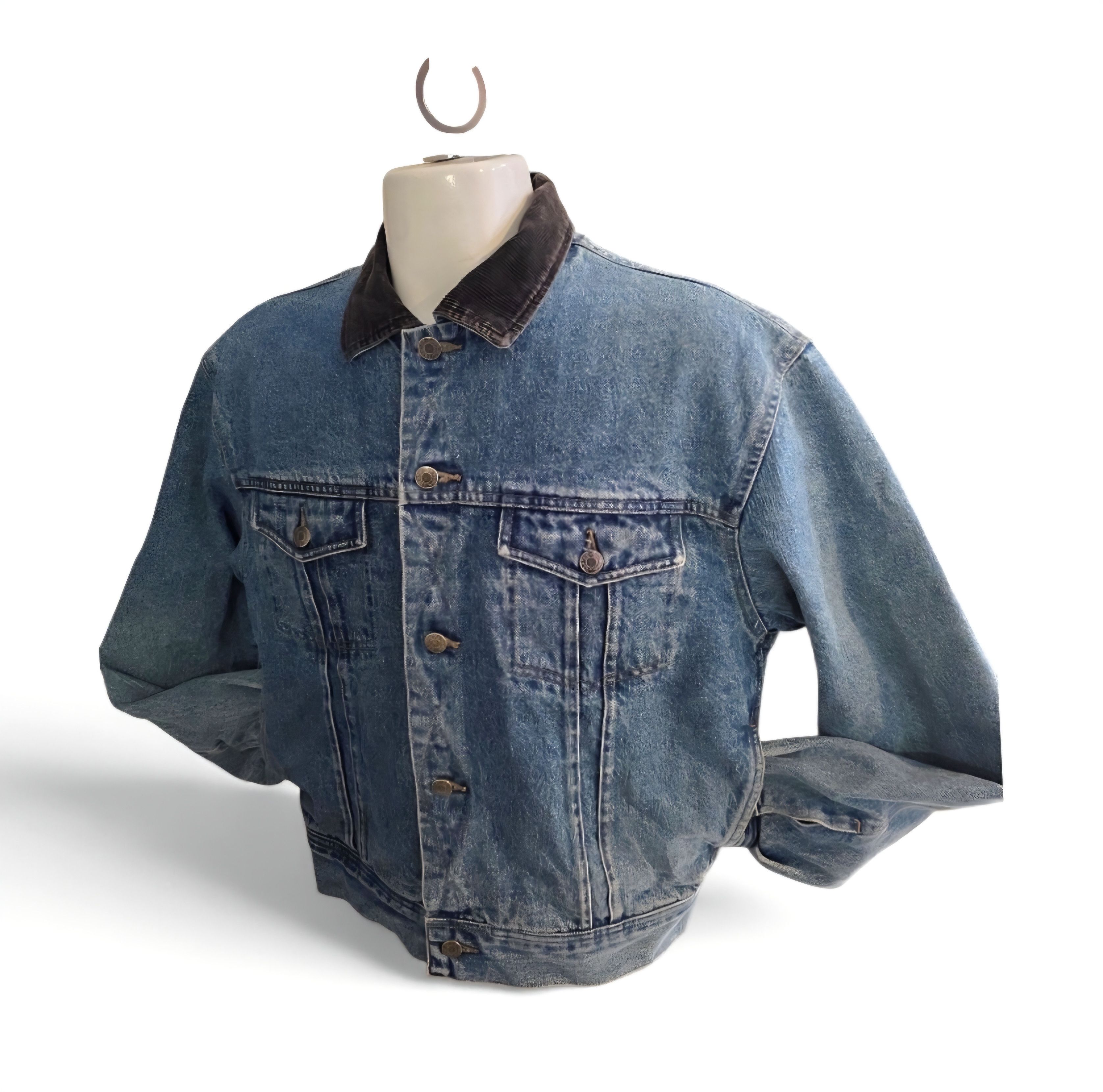 Gap GAP Vintage Denim Jacket Corduroy Collar Plaid Flannel Size US M / EU 48-50 / 2 - 3 Thumbnail