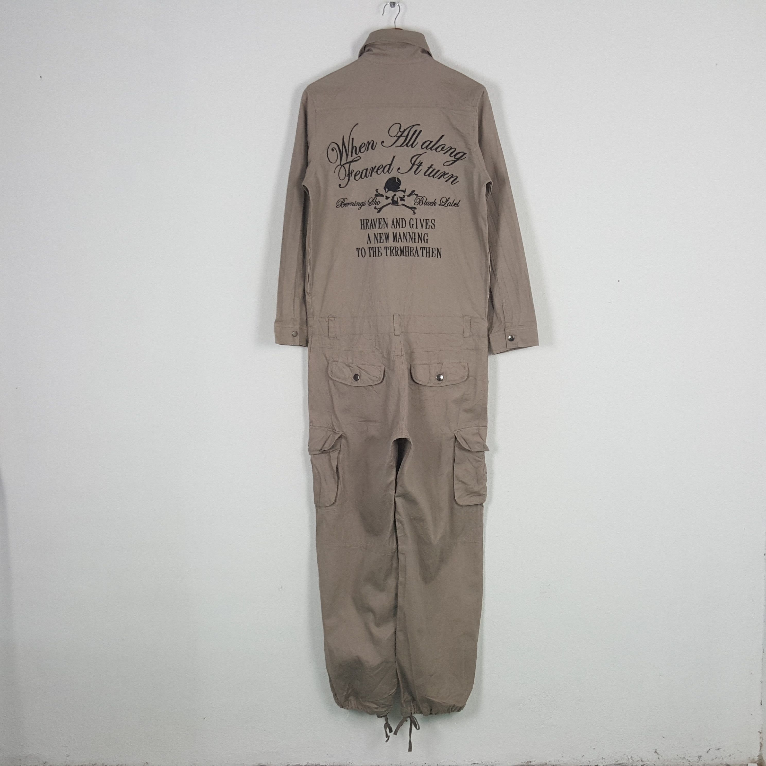 If Six Was Nine × Japanese Brand × Vintage Vintage Berning Sha Black Label Punk Coverall Jacket C284N18 Size US S / EU 44-46 / 1 - 1 Thumbnail