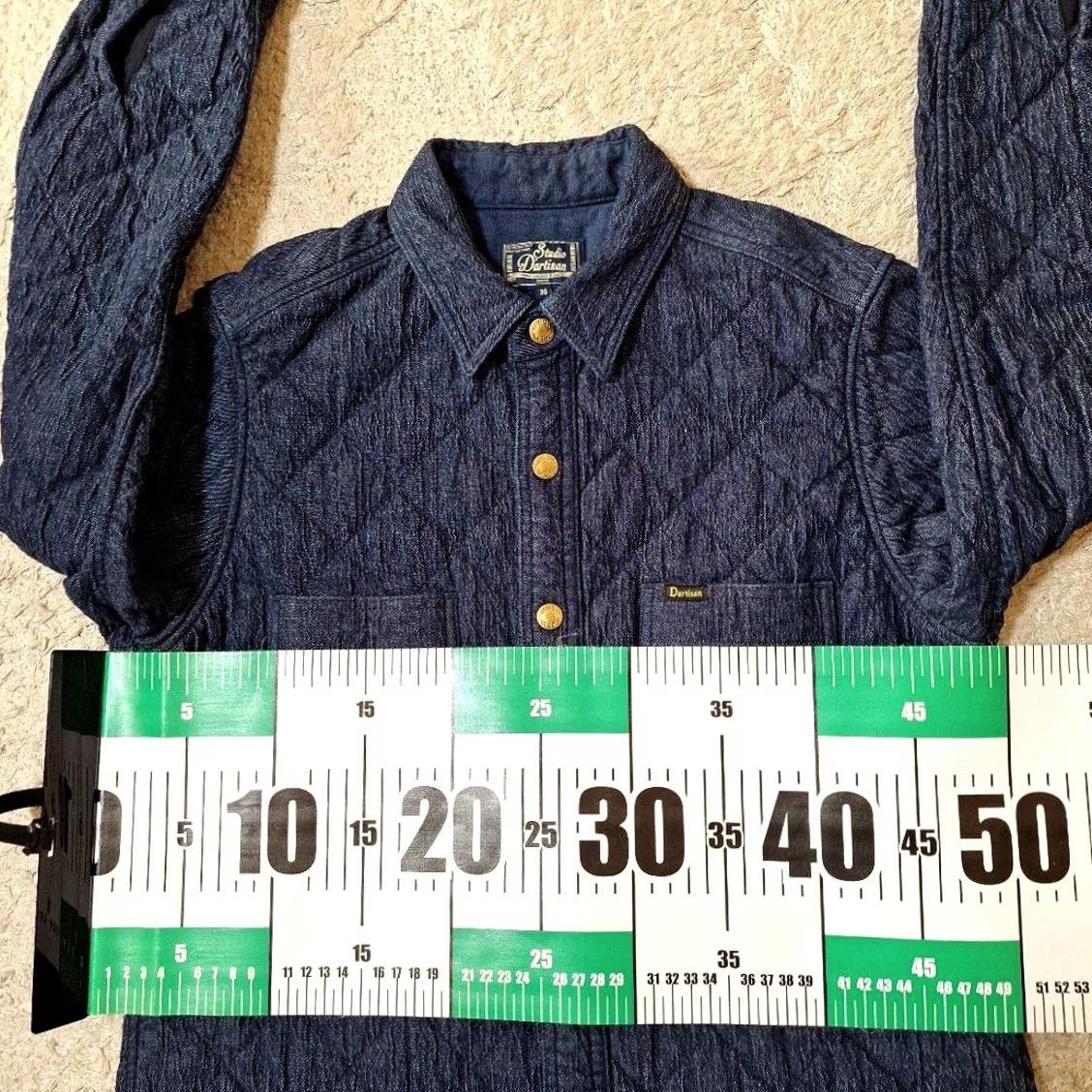 Studio D'Artisan STUDIO D'ARTISAN Quilted Work Shirt Blue Size 36 Made In JAPAN Men Long Sleeve Button-Up Cotton Relaxed Size US M / EU 48-50 / 2 - 5 Thumbnail
