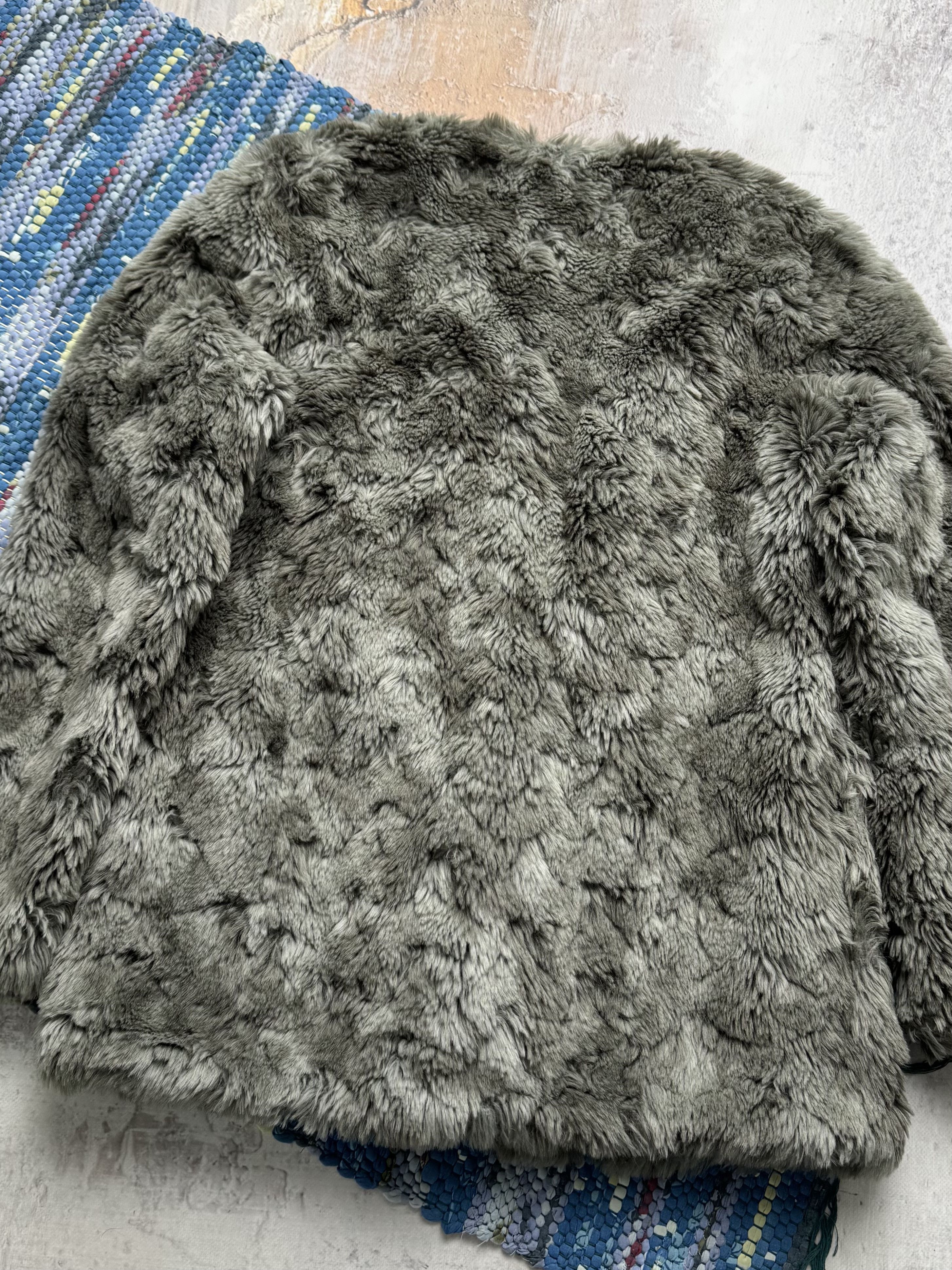 Vintage Vintage Gray Faux Fur Jacket Soft Plush Coat Size M / US 6-8 / IT 42-44 - 13 Thumbnail