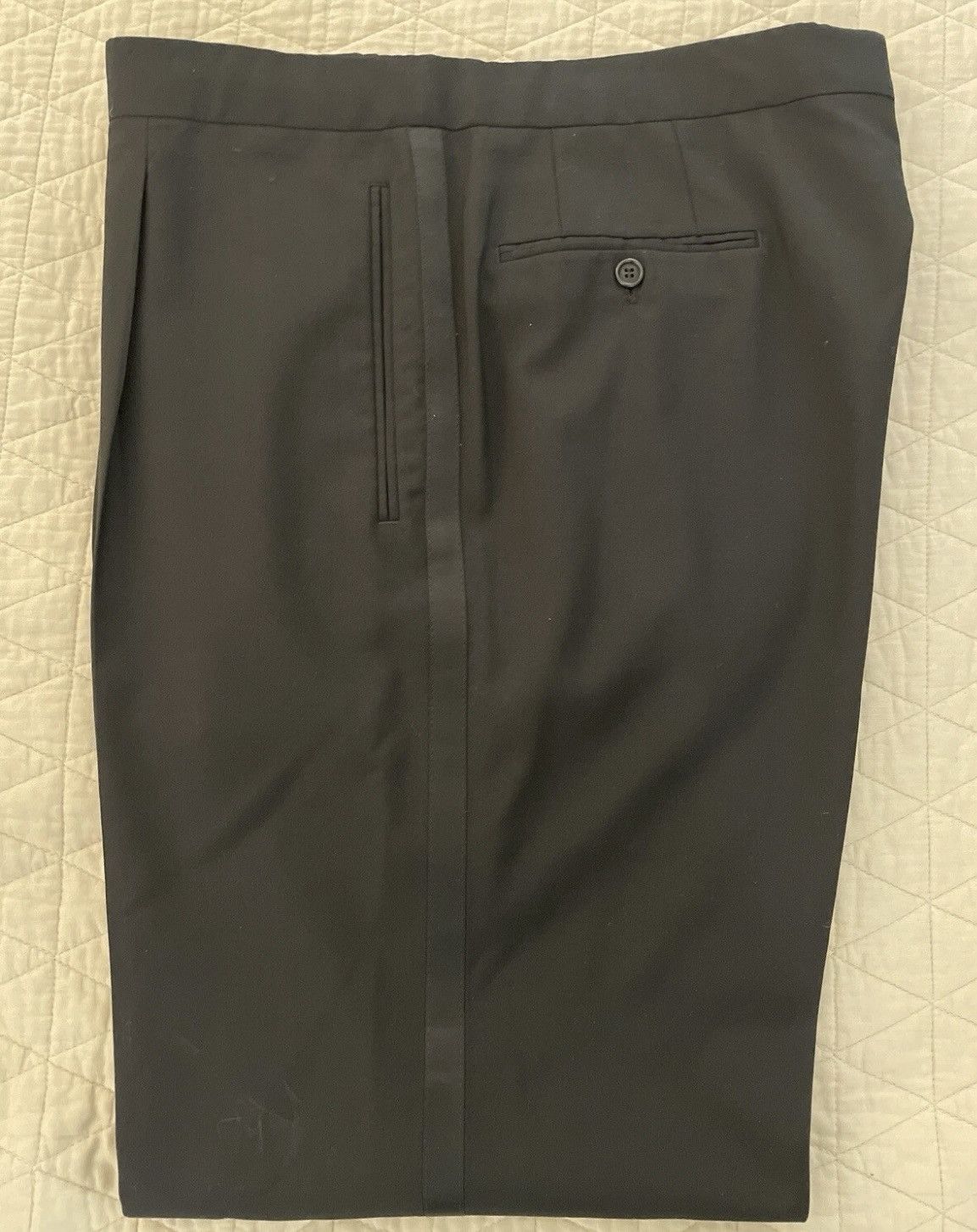 Hugo Boss 3-Button Single Breasted Pleated Tuxedo Size 46L - 8 Thumbnail