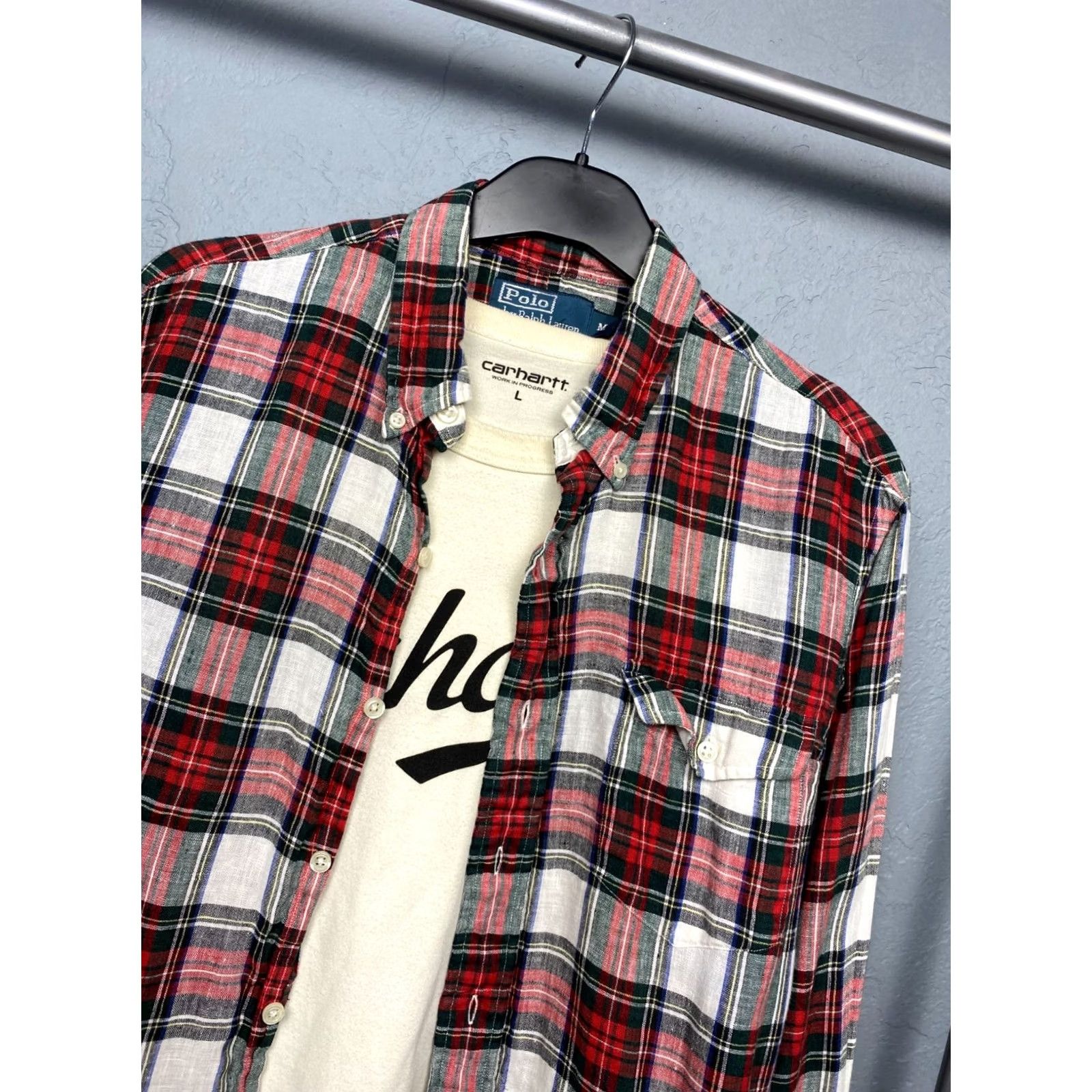 Polo Ralph Lauren Polo Ralph Lauren Shirt Mens LINEN Plaid Size M Color Multicolor Pattern Plaid Button-Up Size US M / EU 48-50 / 2 - 2 Thumbnail