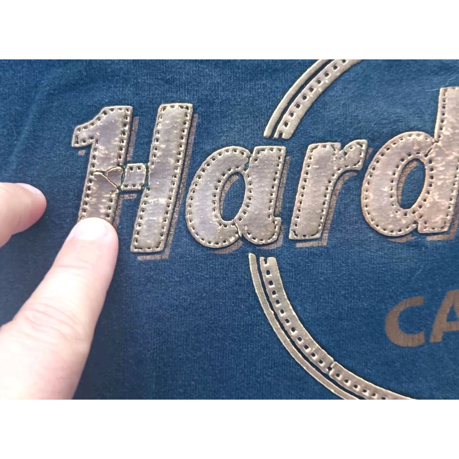 Hard Rock Cafe VINTAGE Hard Rock Cafe Shirt Adult L Black Faux Leather Stitched Logo Y2K Size US L / EU 52-54 / 3 - 3 Thumbnail