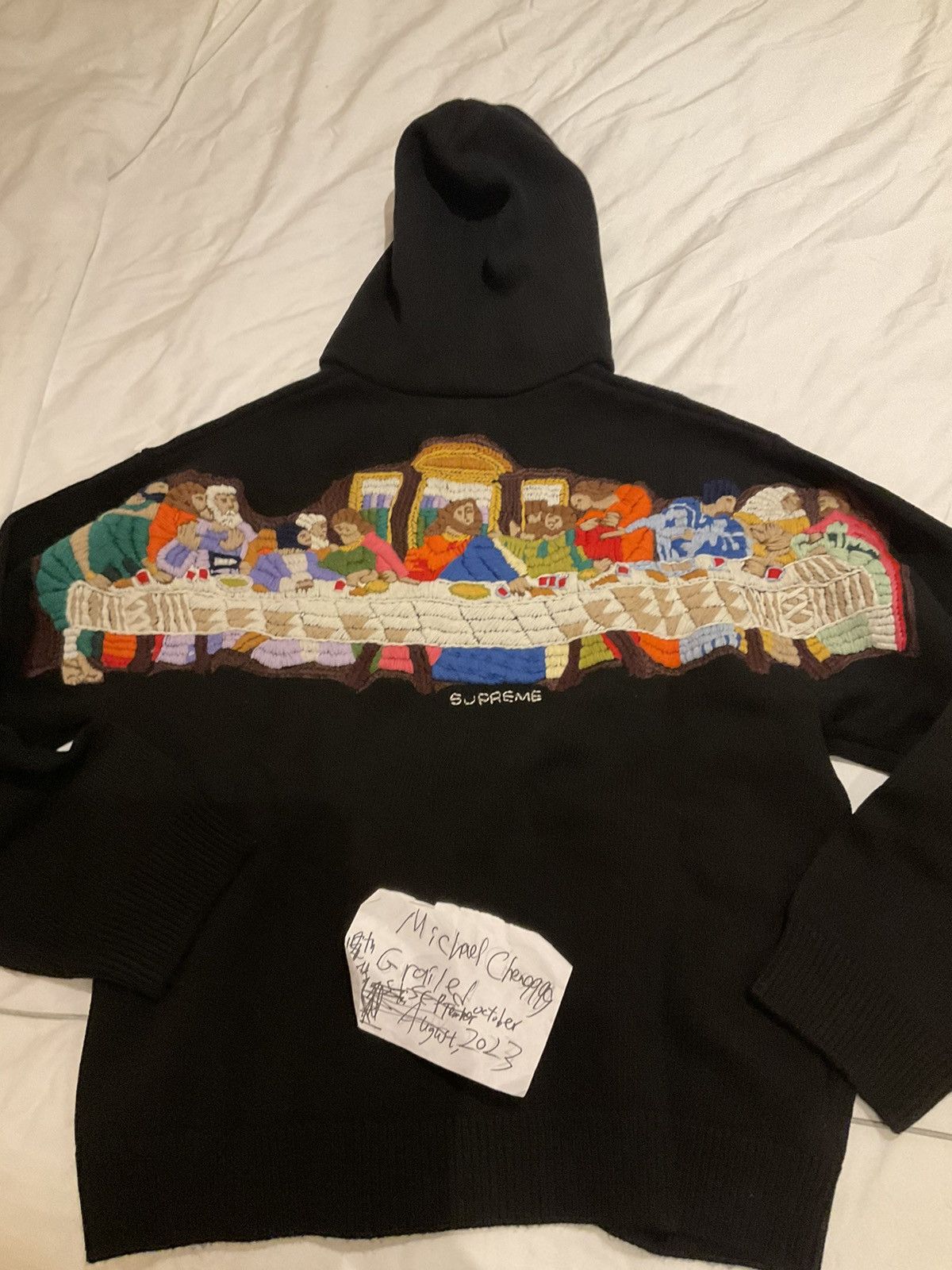 Supreme Supreme Last Supper Embroidered Zip Up Hooded Supreme Supreme Last Supper Embroidered Zip Up Hooded