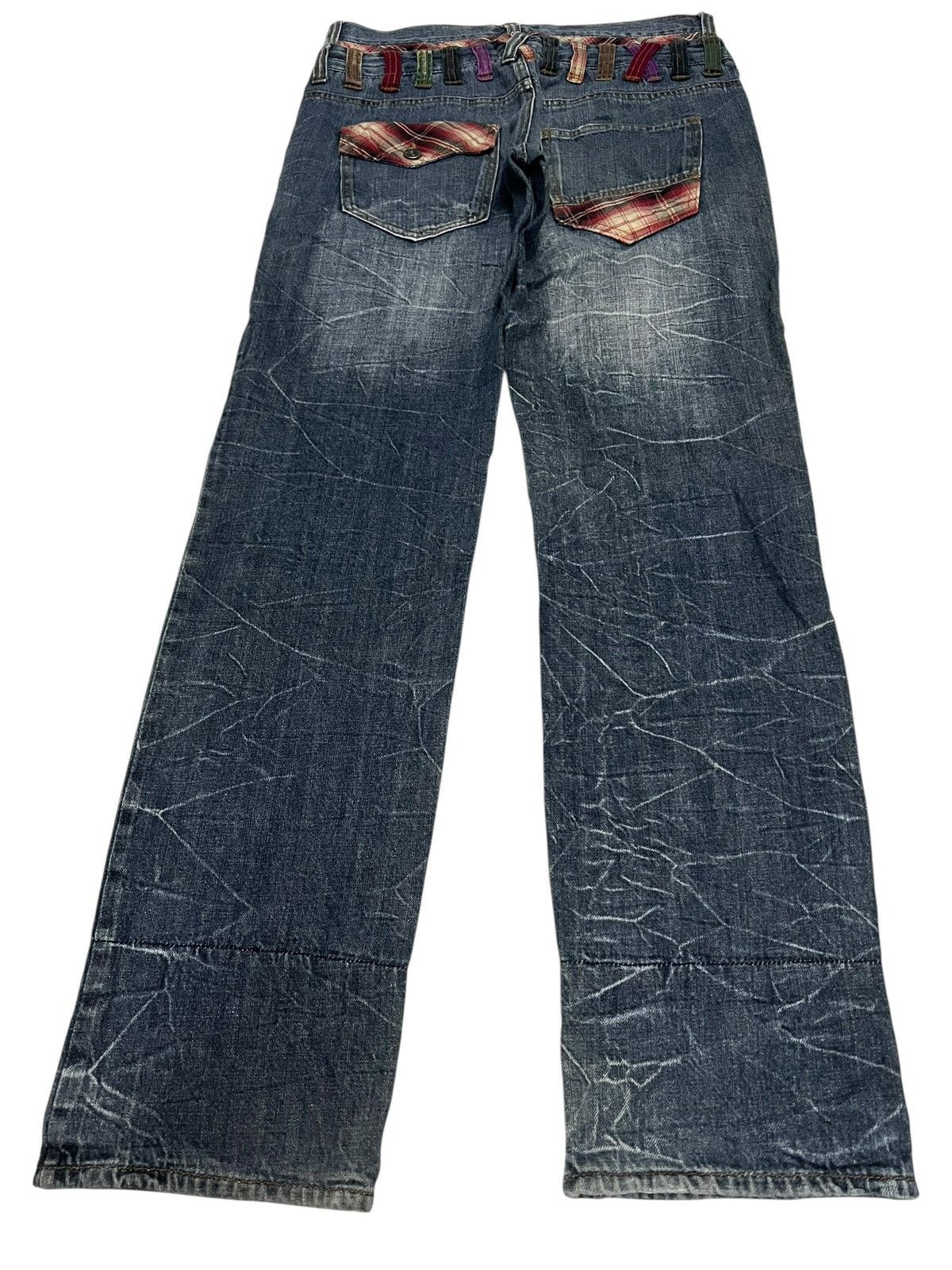 Japanese Brand VINTAGE NYLAUS JAPAN DOUBLE WAIST CLAWMARK JEANS PPFM STYLE Size US 31 - 2 Thumbnail