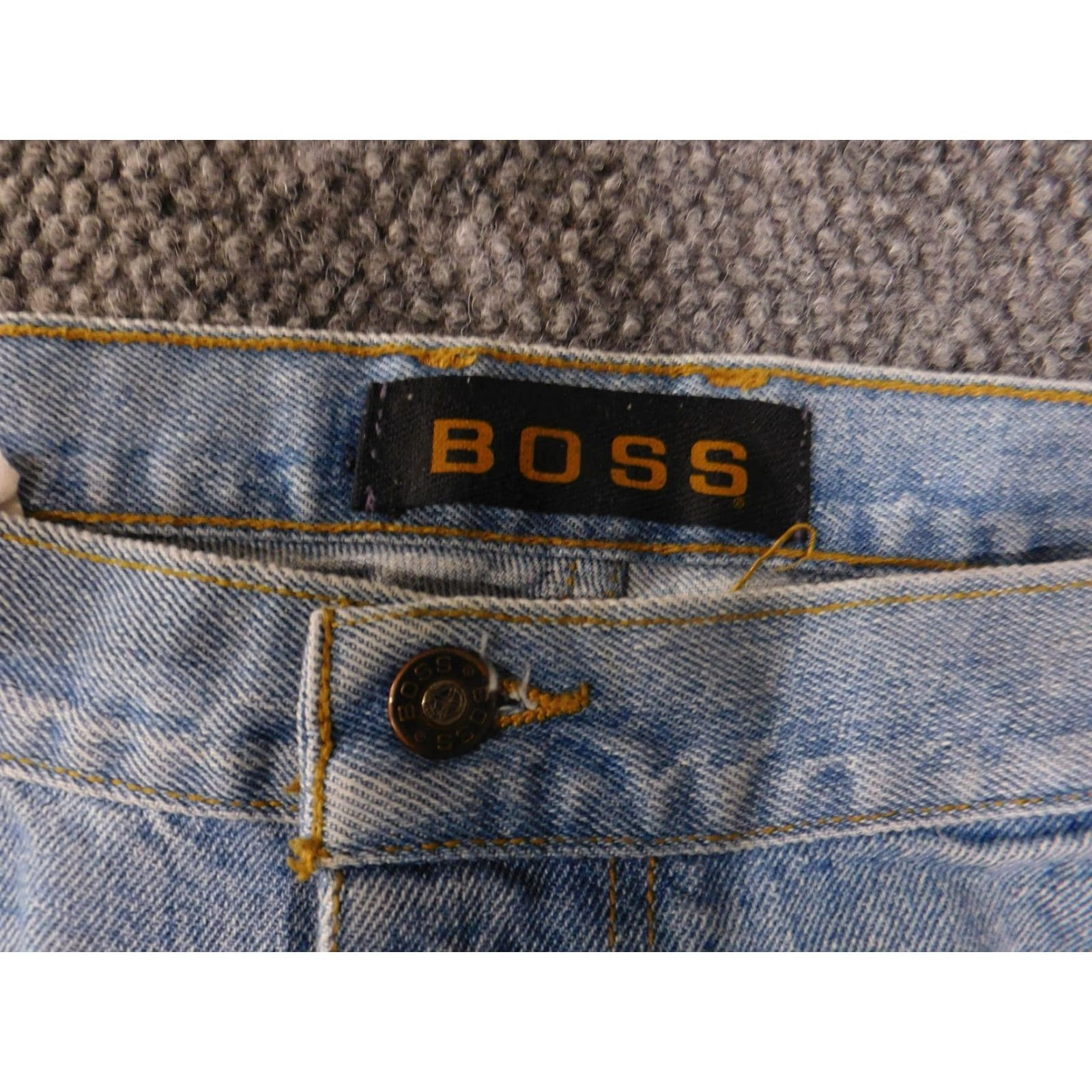 Hugo Boss VINTAGE Boss Jeans Mens 40L Blue Denim Carpenter Straight Leg Made USA 90s Y2K Size US 40 / EU 56 - 5 Thumbnail