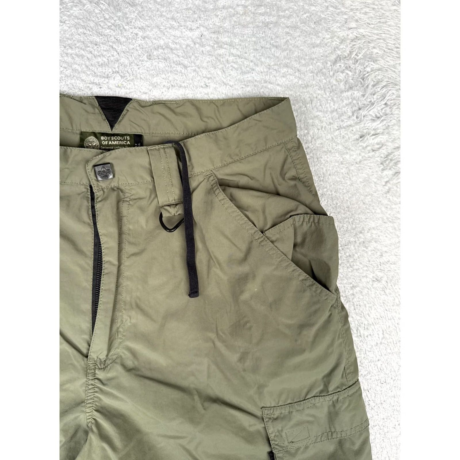 Vintage Boy Scouts Of America Shorts Mens Small Green Cargo Centennial Nylon Short Nyl Size US 29 - 5 Thumbnail