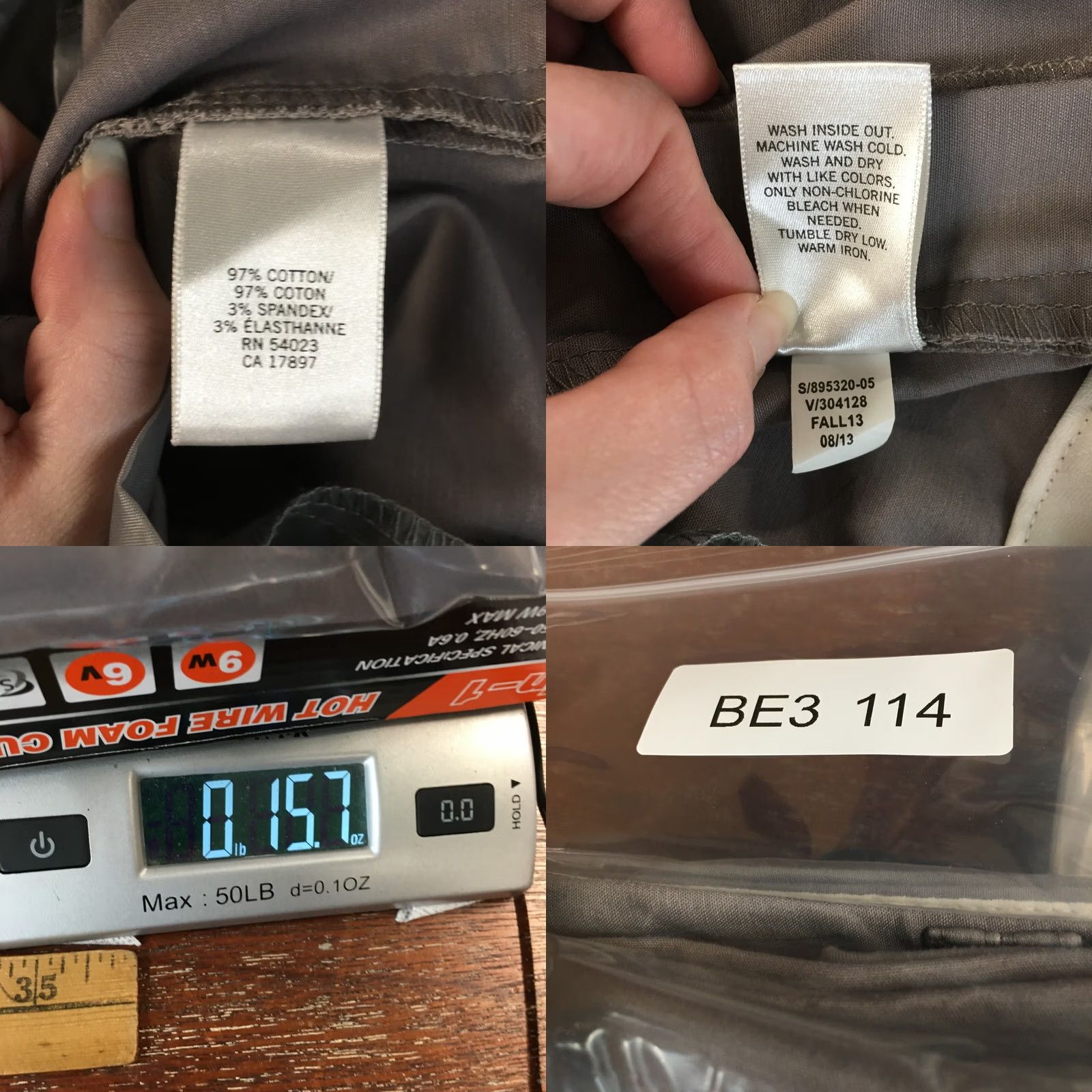 Banana Republic Banana Republic Jackson Fit Dress Pants Womens 10 Short Gray Dress Pants Pockets Flat Front Cotton Blend Regular Mens Womens Girls Size 32" / US 10 / IT 46 - 11 Thumbnail