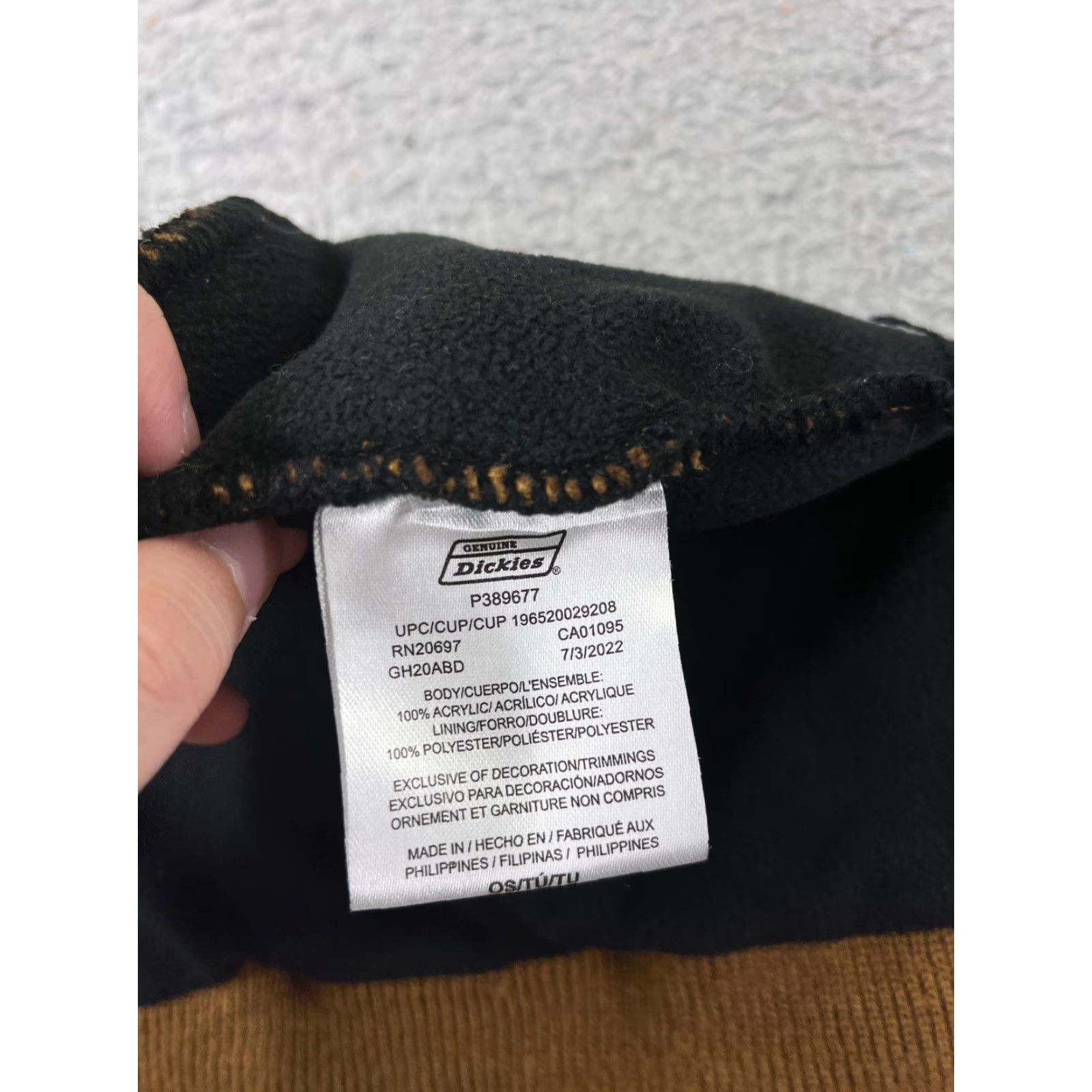 Dickies Dickies Beanie Hat Adult One Size Brown Knit Acrylic Polyester Lined Ski Logo Winter Men Size ONE SIZE - 7 Thumbnail