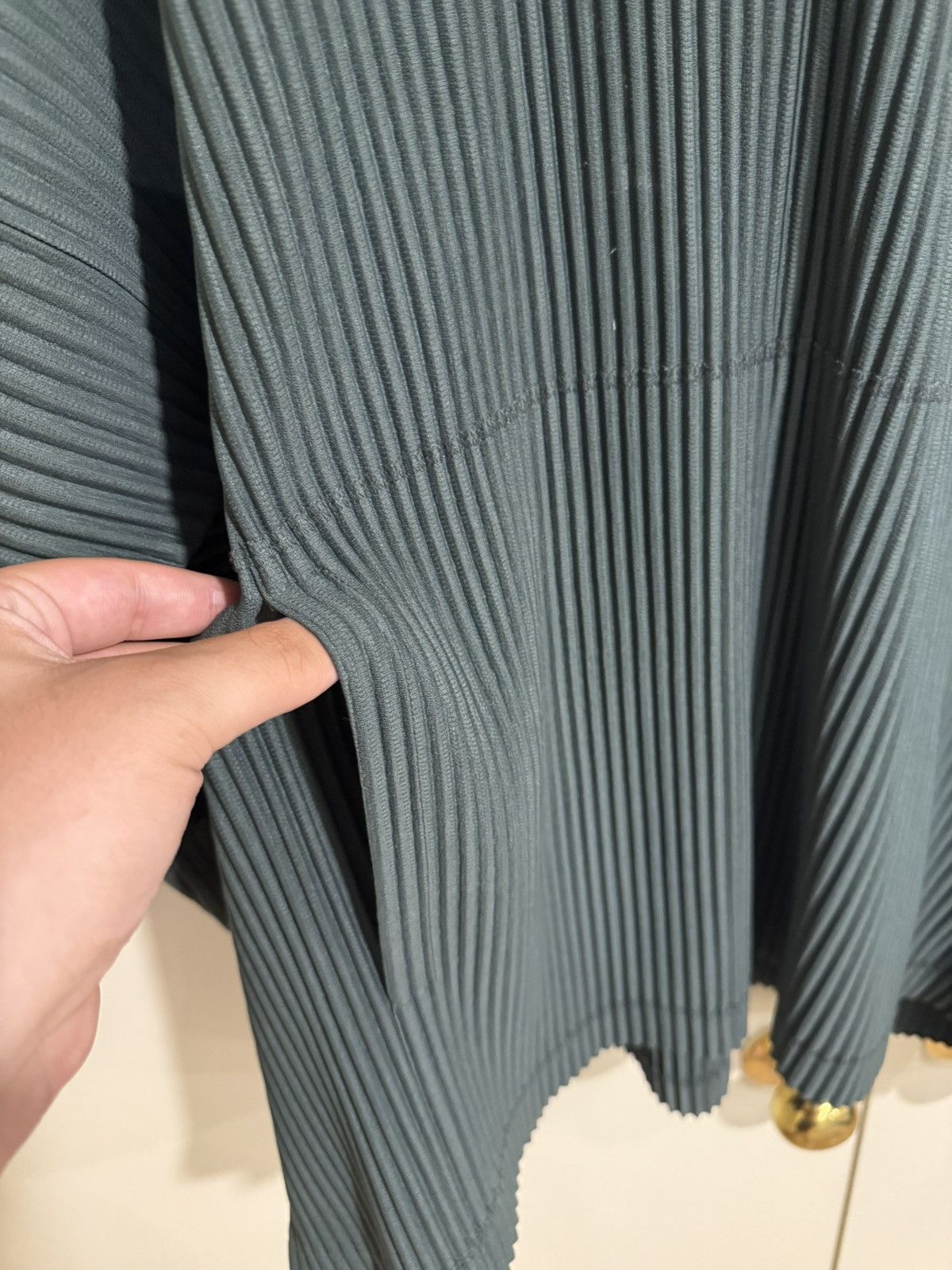 Homme Plisse Issey Miyake Issey Miyake Hommes Plisse Pleated Hoodie Green Size US XL / EU 56 / 4 - 3 Thumbnail