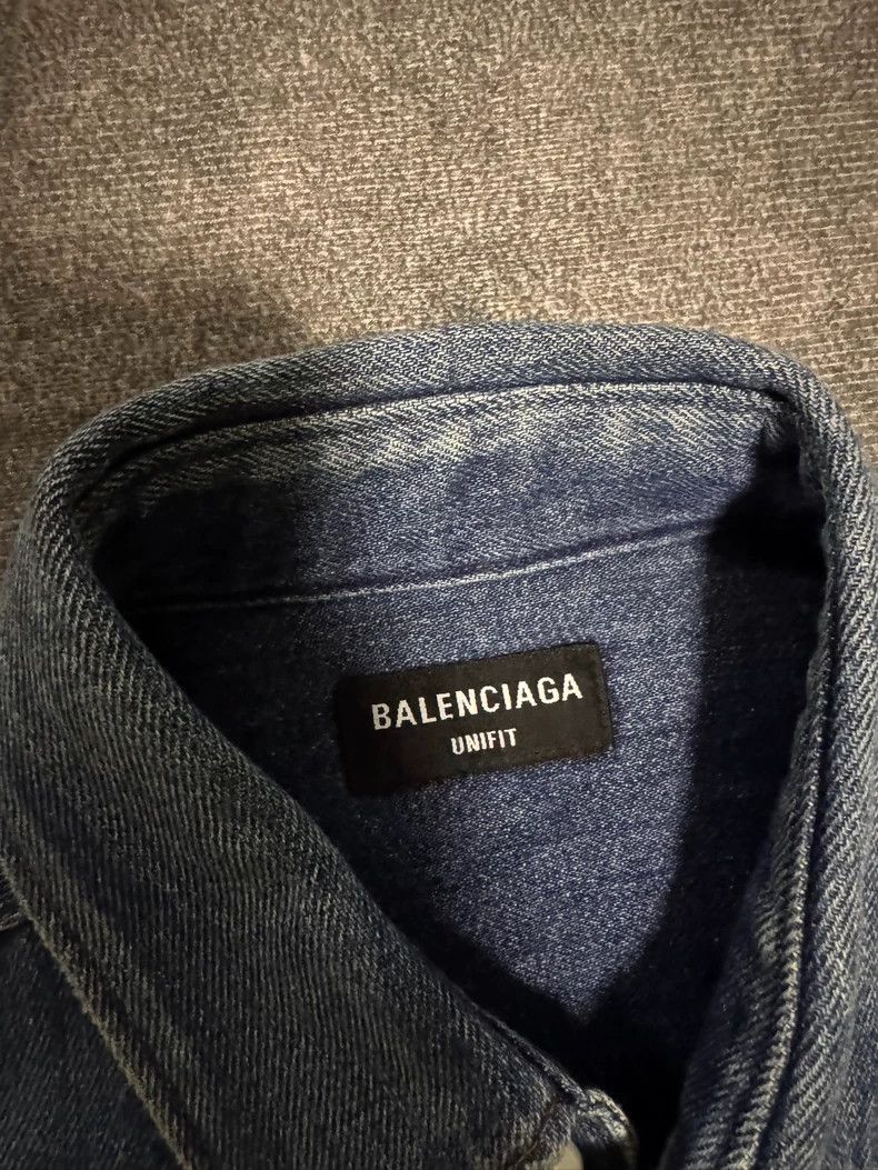 Balenciaga Balenciaga Pocket logo embroidered dark blue cotton denim Size US XS / EU 42 / 0 - 3 Thumbnail