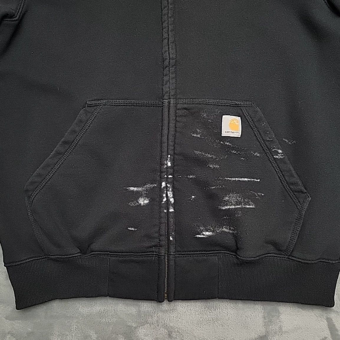 Carhartt VINTAGE Carhartt Hoodie Mens Large Black Rain Defender Loose Fit Heavyweight Sweatshirt Size US L / EU 52-54 / 3 - 2 Thumbnail