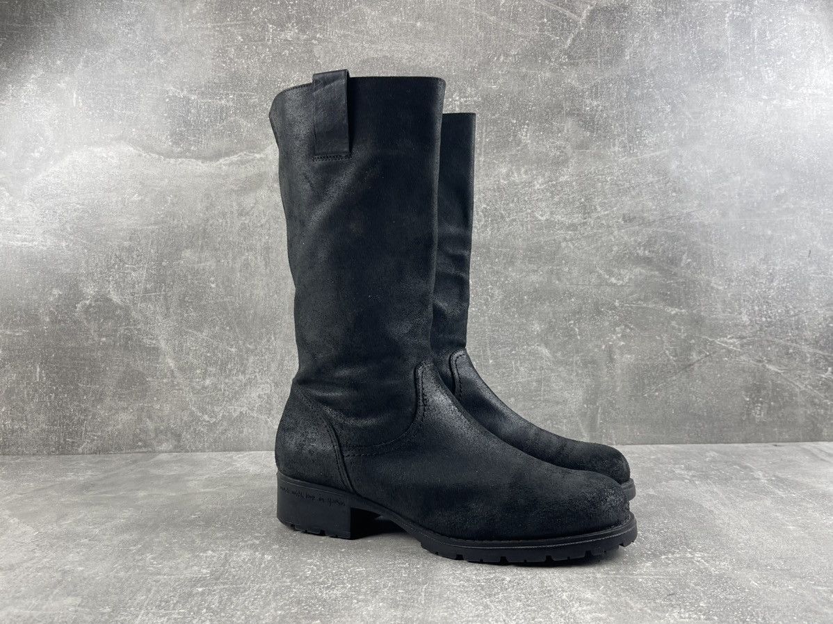 Genuine Leather Wonders Matte Black Genuine Suede Mid Calf Boots Size US 8 / EU 41 - 2 Thumbnail