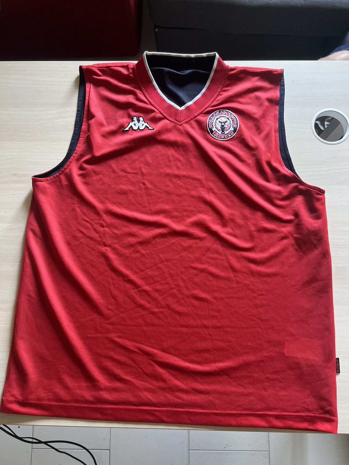 Kappa Vintage Biella Italian Basketball Jersey – Red XL Size US XL / EU 56 / 4 - 1 Thumbnail