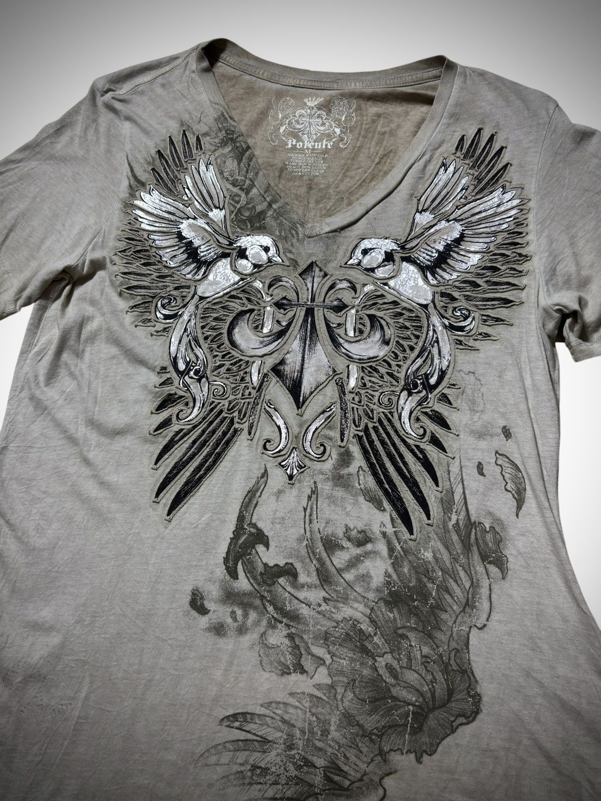 If Six Was Nine 2000’s Prepotente - Asymetrical Punk Grunge T-Shirt Size US M / EU 48-50 / 2 - 2 Thumbnail