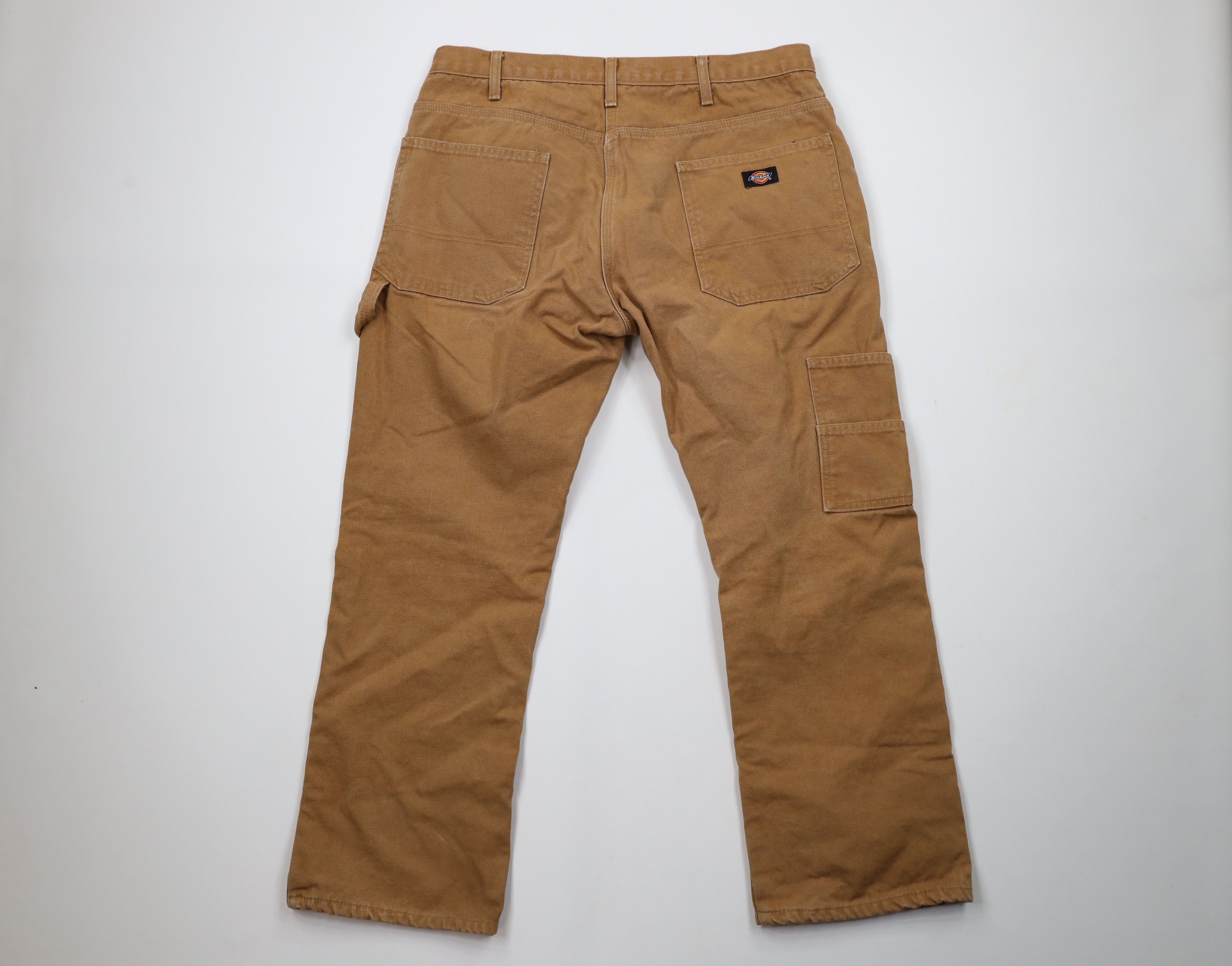 Dickies × Vintage Vintage Y2K Dickies Flannel Lined Canvas Dungaree Pants Size US 36 / EU 52 - 11 Thumbnail