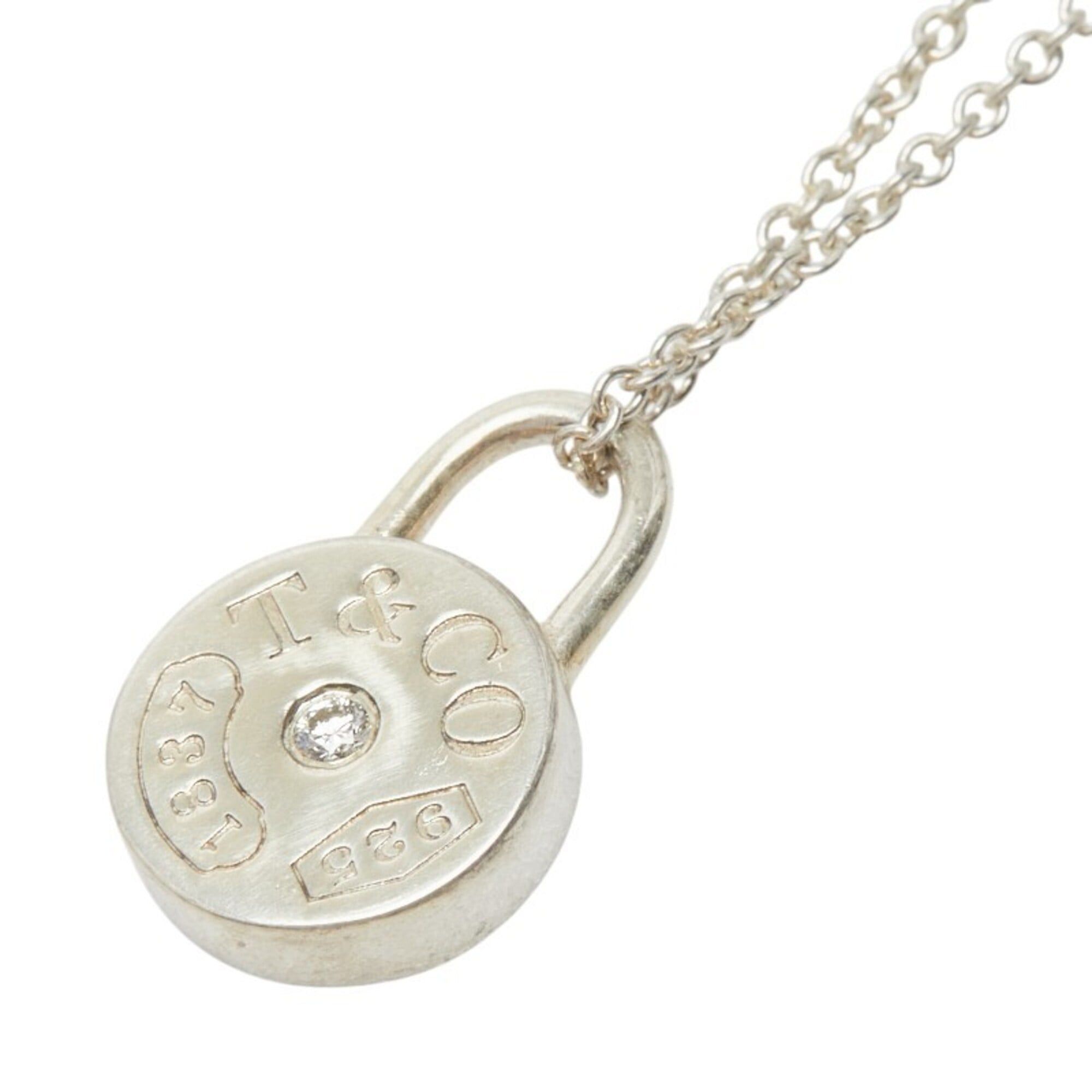 Tiffany & Co. Tiffany & Co. 1837 1P Diamond Round Rock Necklace, SV925 Silver, Women's. Size ONE SIZE - 1 Thumbnail