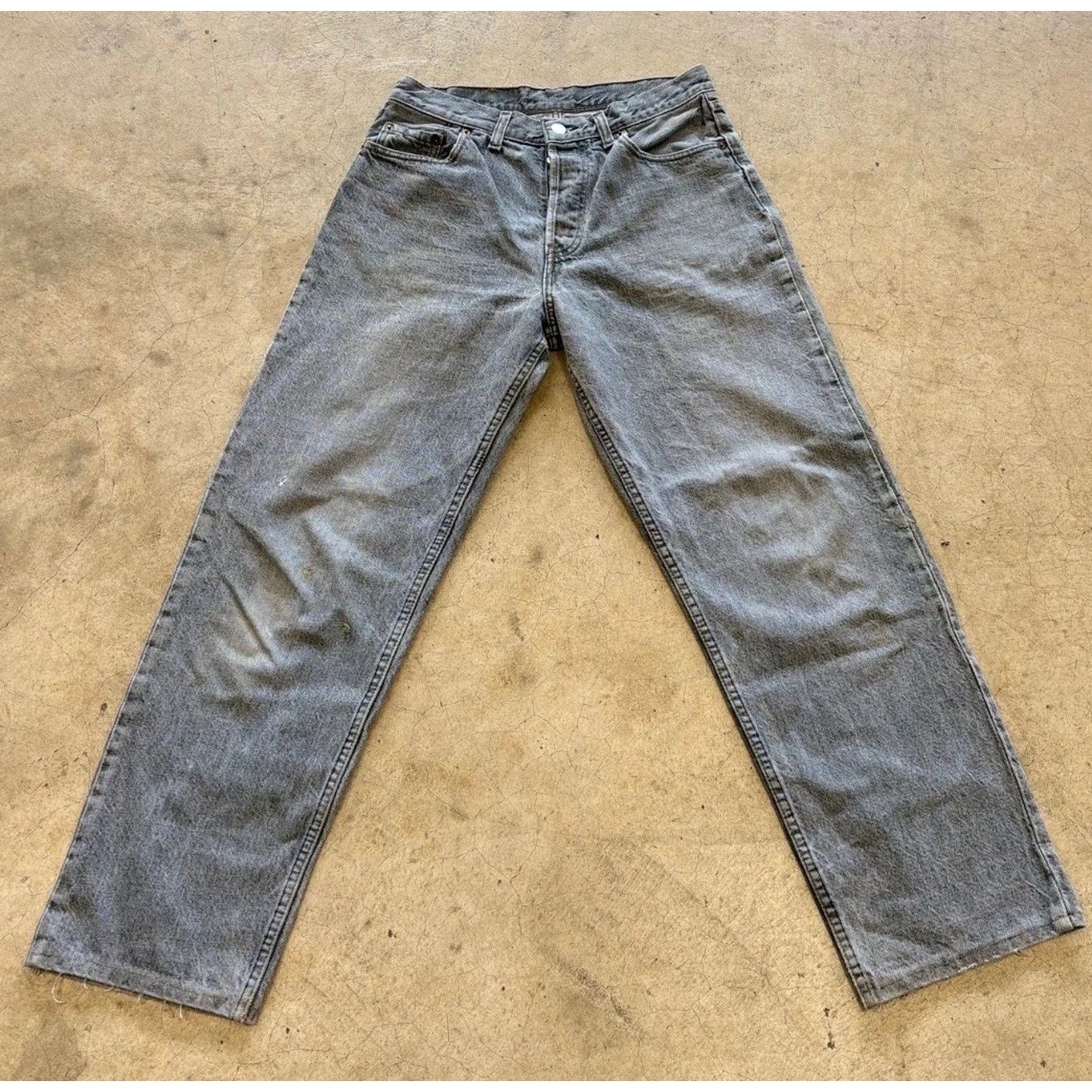 Levi's VTG Levi’s 518 Gray Dark Wash 90s Straight Jeans UK Made Size US 30 / EU 46 - 1 Thumbnail