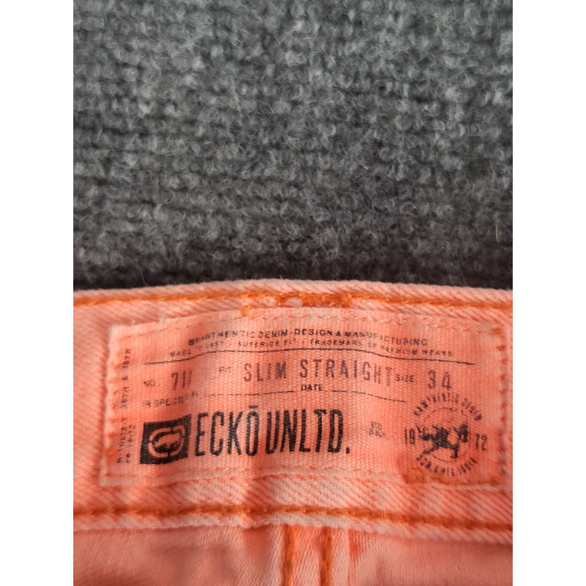 Ecko Unltd. Ecko Unltd Salmon Jeans Men Sz 34 711 Slim Straight Denim Ca Size US 34 / EU 50 - 6 Thumbnail