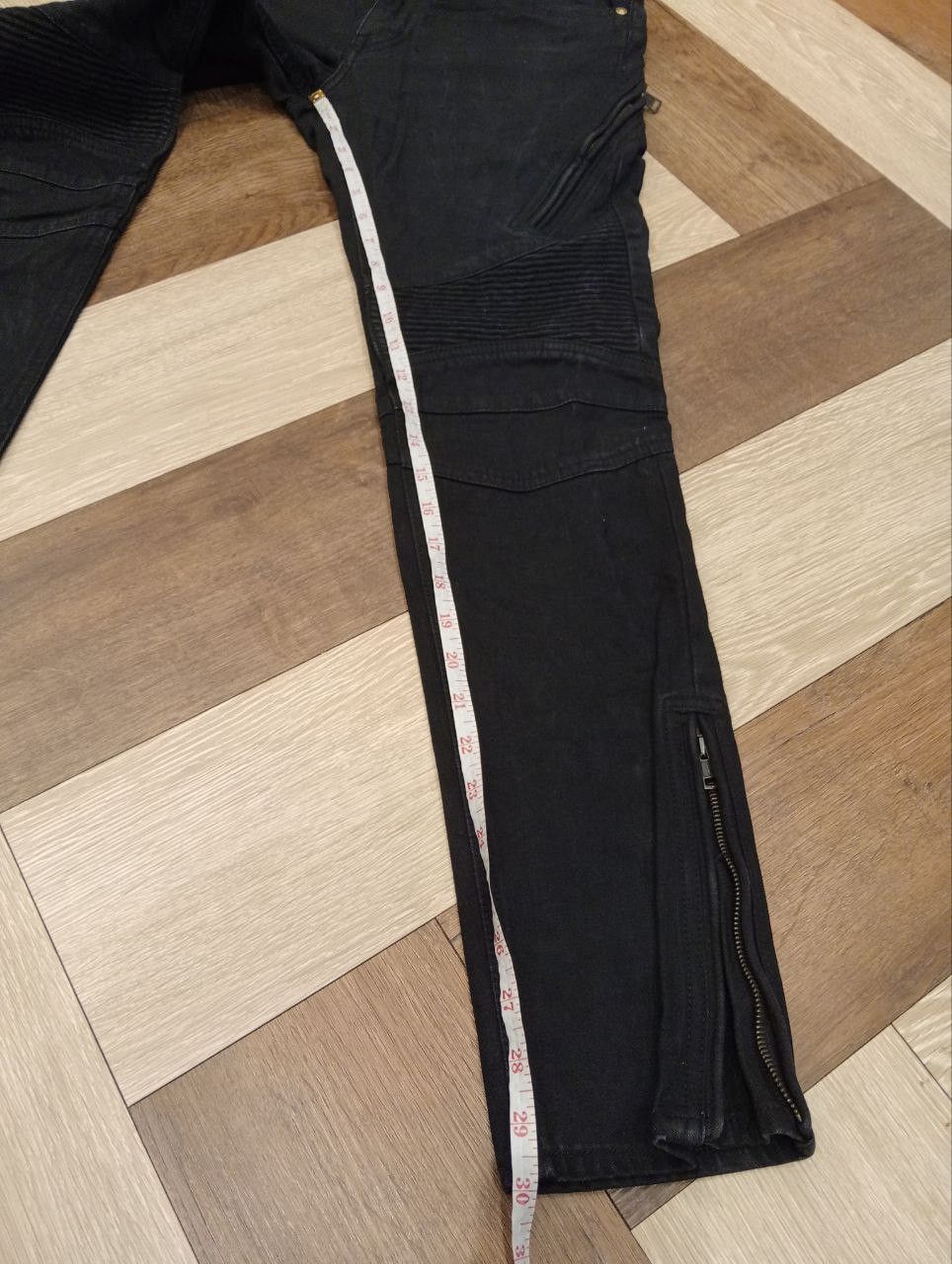 Japanese Brand JAPANESE 1 PIU 1 UGUALE 3 BIKER DENIM PANTS Size US 31 - 18 Thumbnail