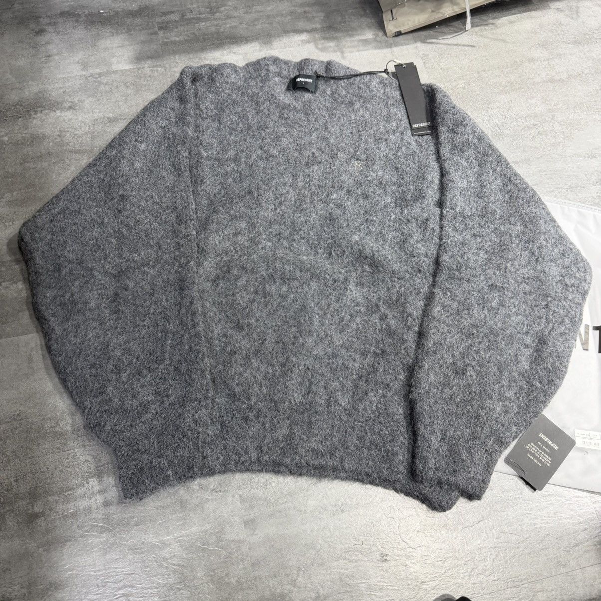 Represent Clo. Represent Alpaca Knit Sweater - Iron Size US L / EU 52-54 / 3 - 1 Thumbnail