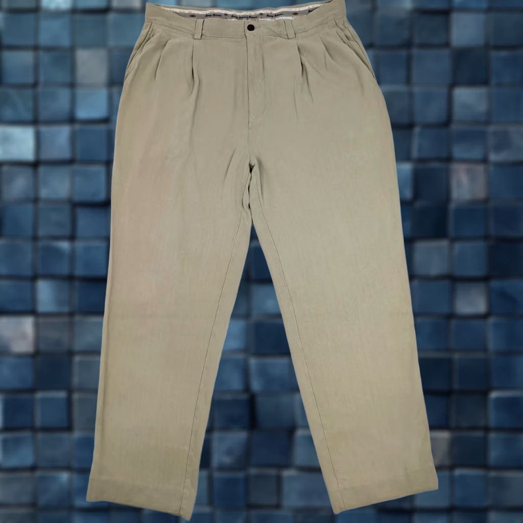 Tommy Bahama Tommy Bahama Pants Silk Pleated Beige Tan Golf 100% 38 (Fits 37x31) Men’s Size US 37 - 1 Thumbnail