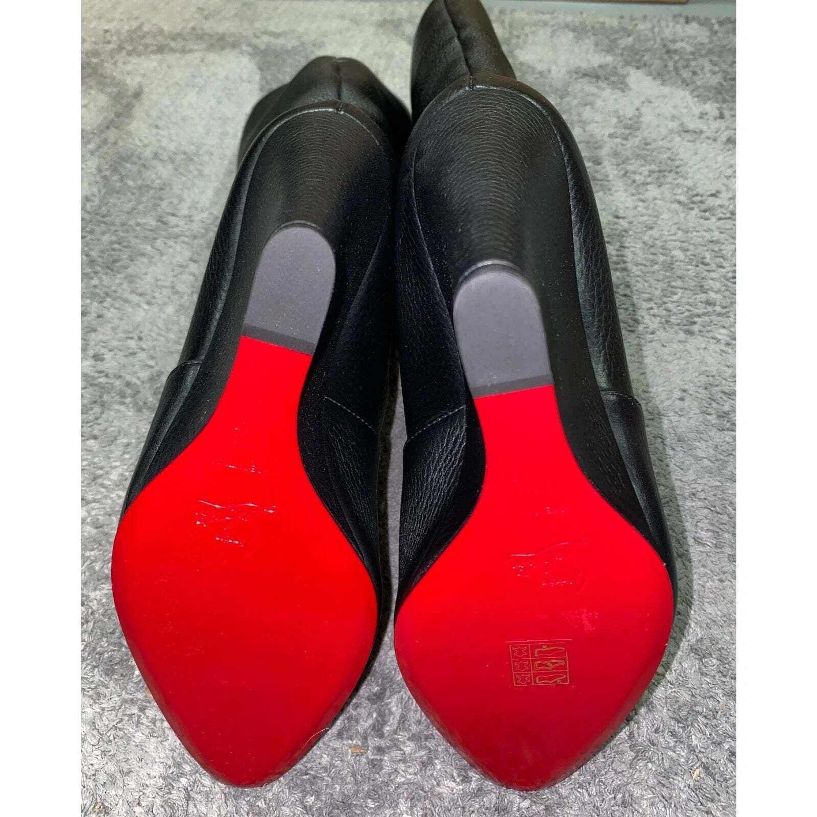 Christian Louboutin Christian Louboutin Civiliza 100 Black Leather Knee High Size US 10.5 / IT 40.5 - 12 Thumbnail
