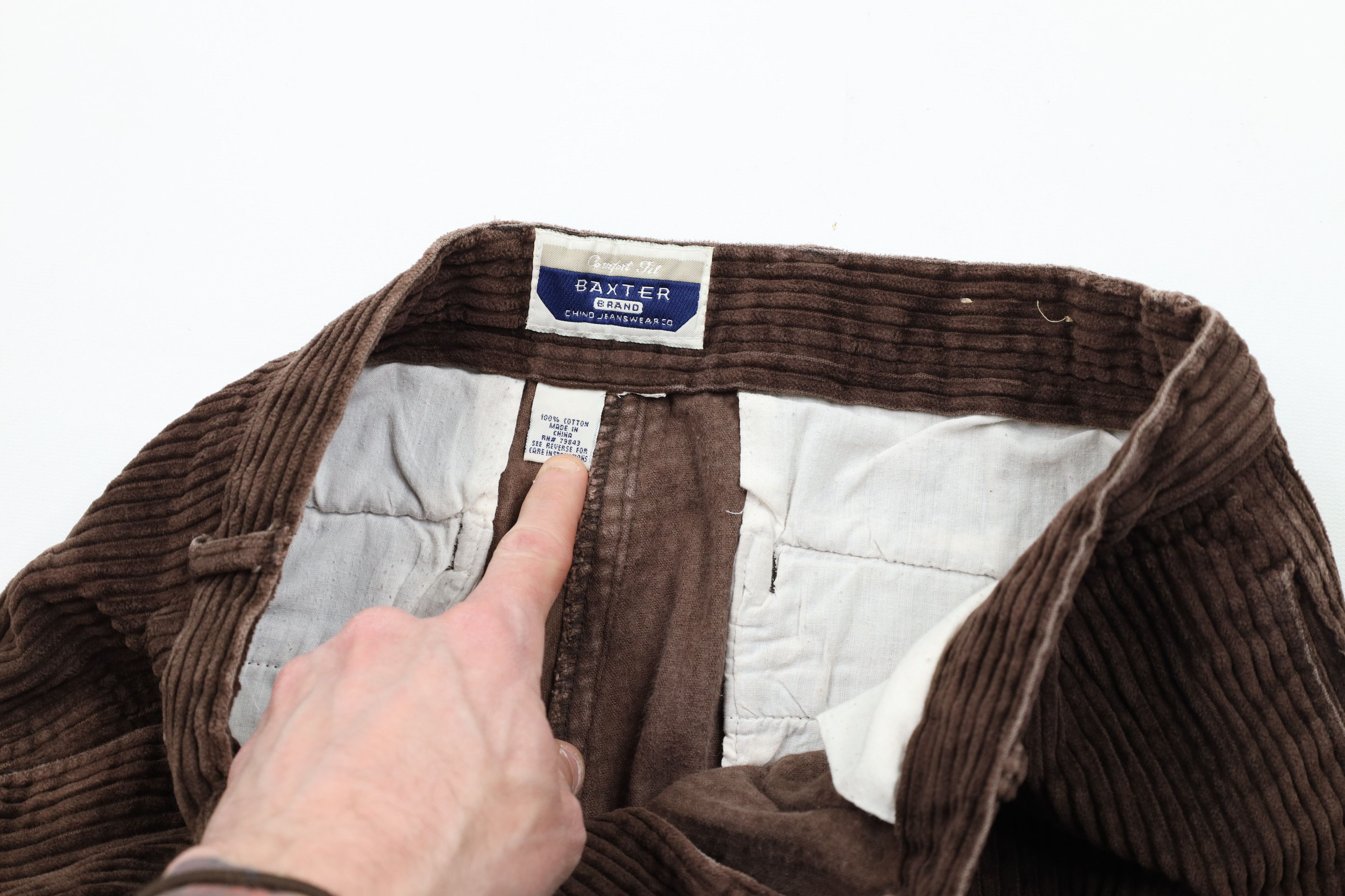 Vintage Vintage 90s Streetwear Wide Leg Corduroy Chino Pants Brown Size US 34 / EU 50 - 7 Thumbnail