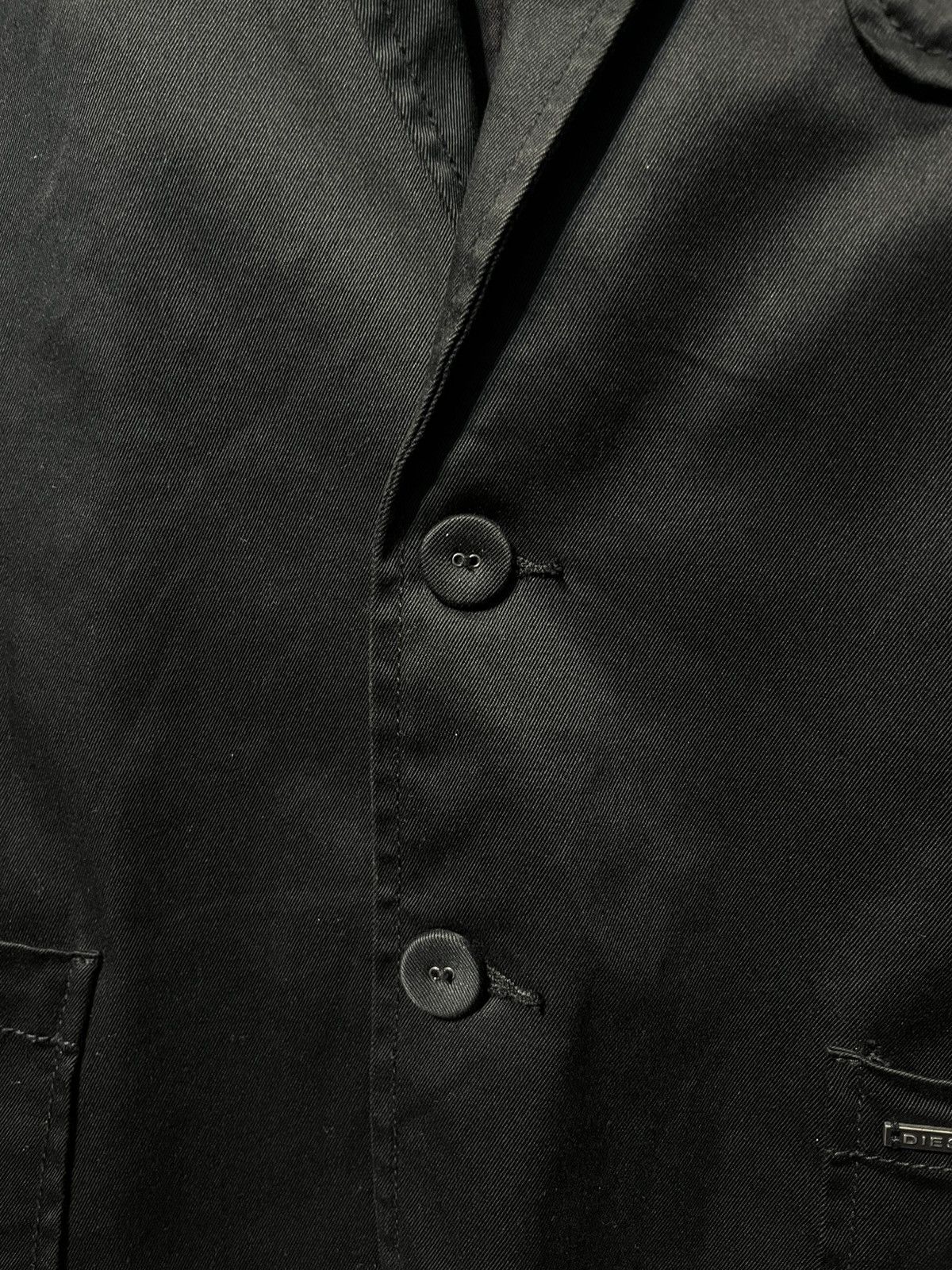 Diesel × Vintage Diesel Vintage Black Y2K Casual Cotton Blazer Jacket Size 42L - 7 Thumbnail