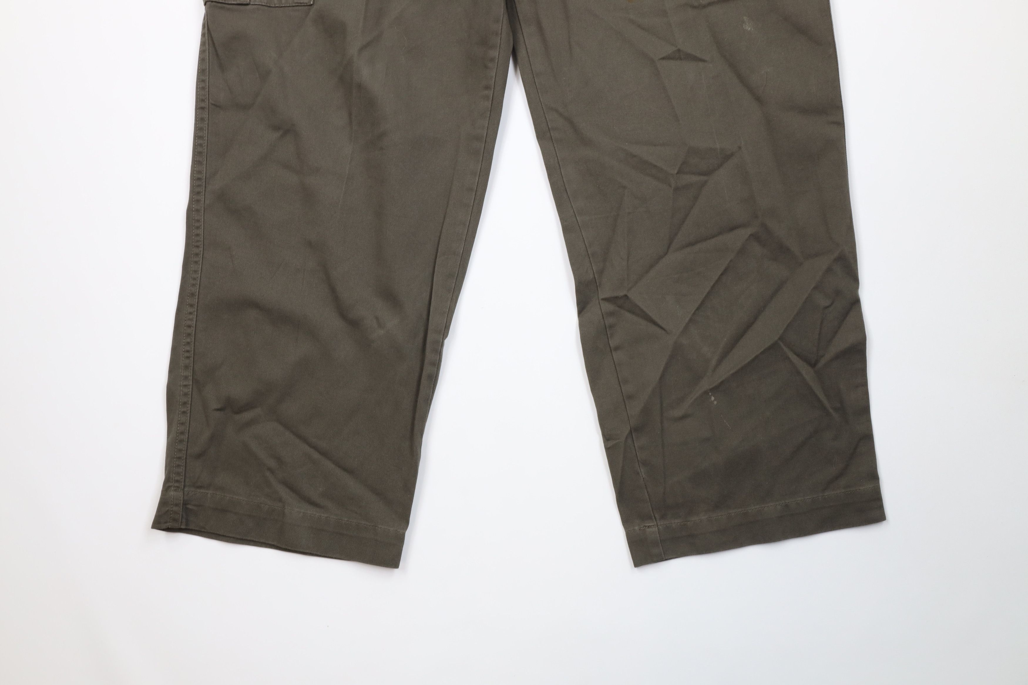 Vintage Vintage 90s Y2K Streetwear Baggy Wide Leg Cargo Pants Green Size US 38 / EU 54 - 4 Thumbnail