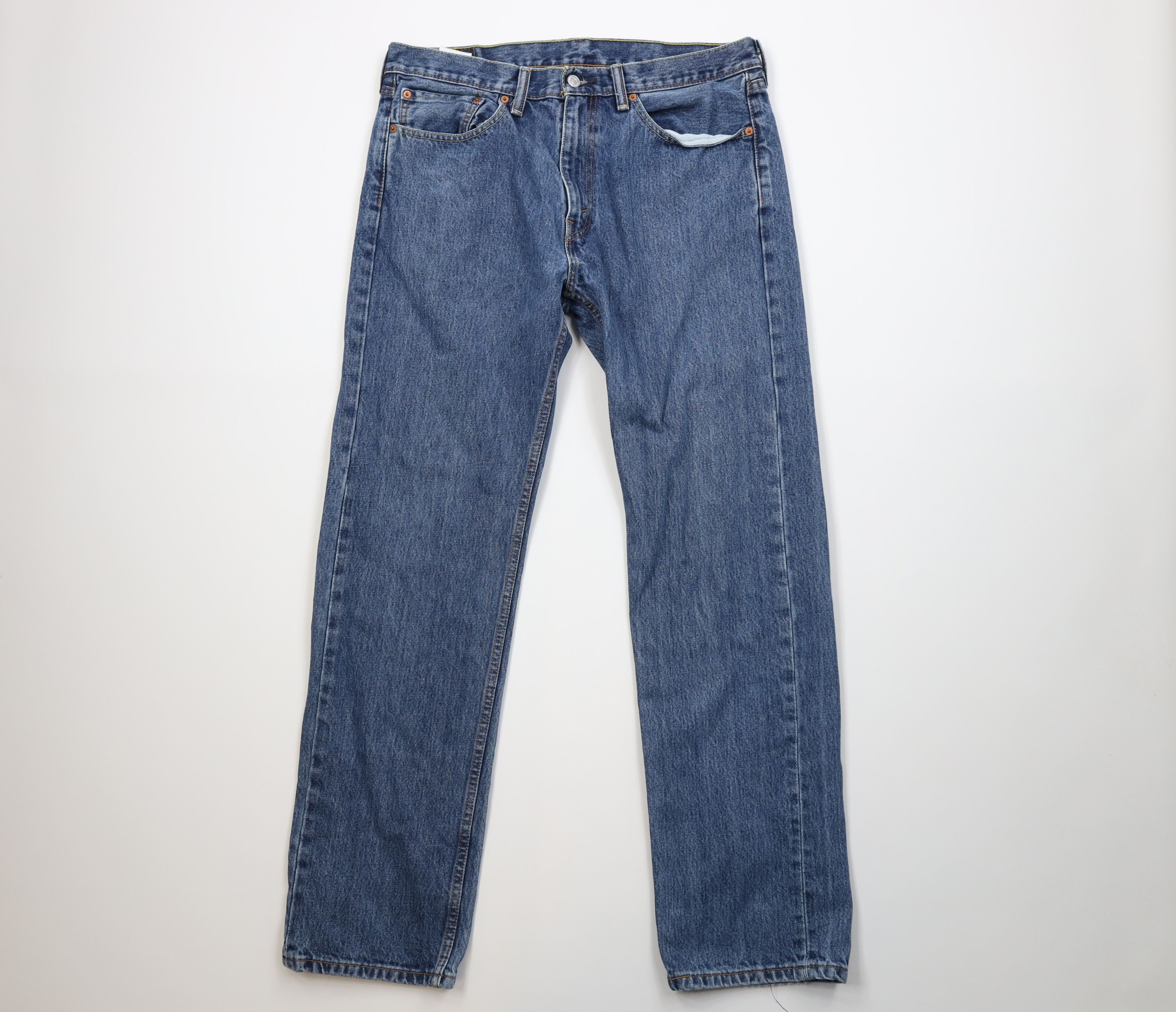 Levi's Vintage Y2K Levis 505 Regular Straight Leg Denim Jeans Blue Size US 36 / EU 52 - 1 Thumbnail
