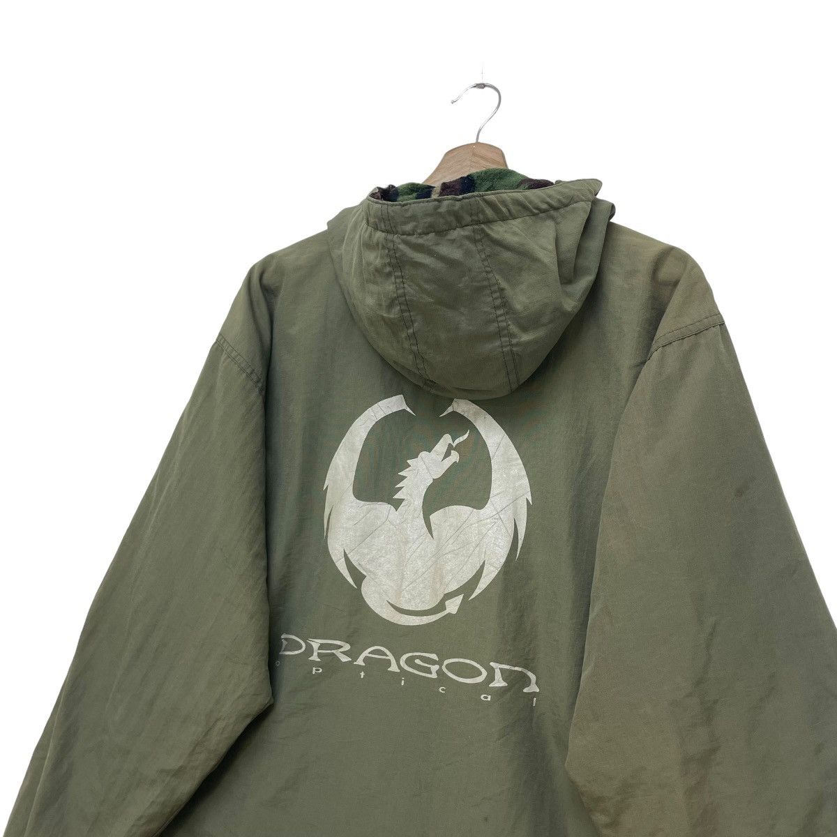 Japanese Brand × Vintage Japanese Brand Dragon Optica Half zip Hooded Size US M / EU 48-50 / 2 - 7 Thumbnail